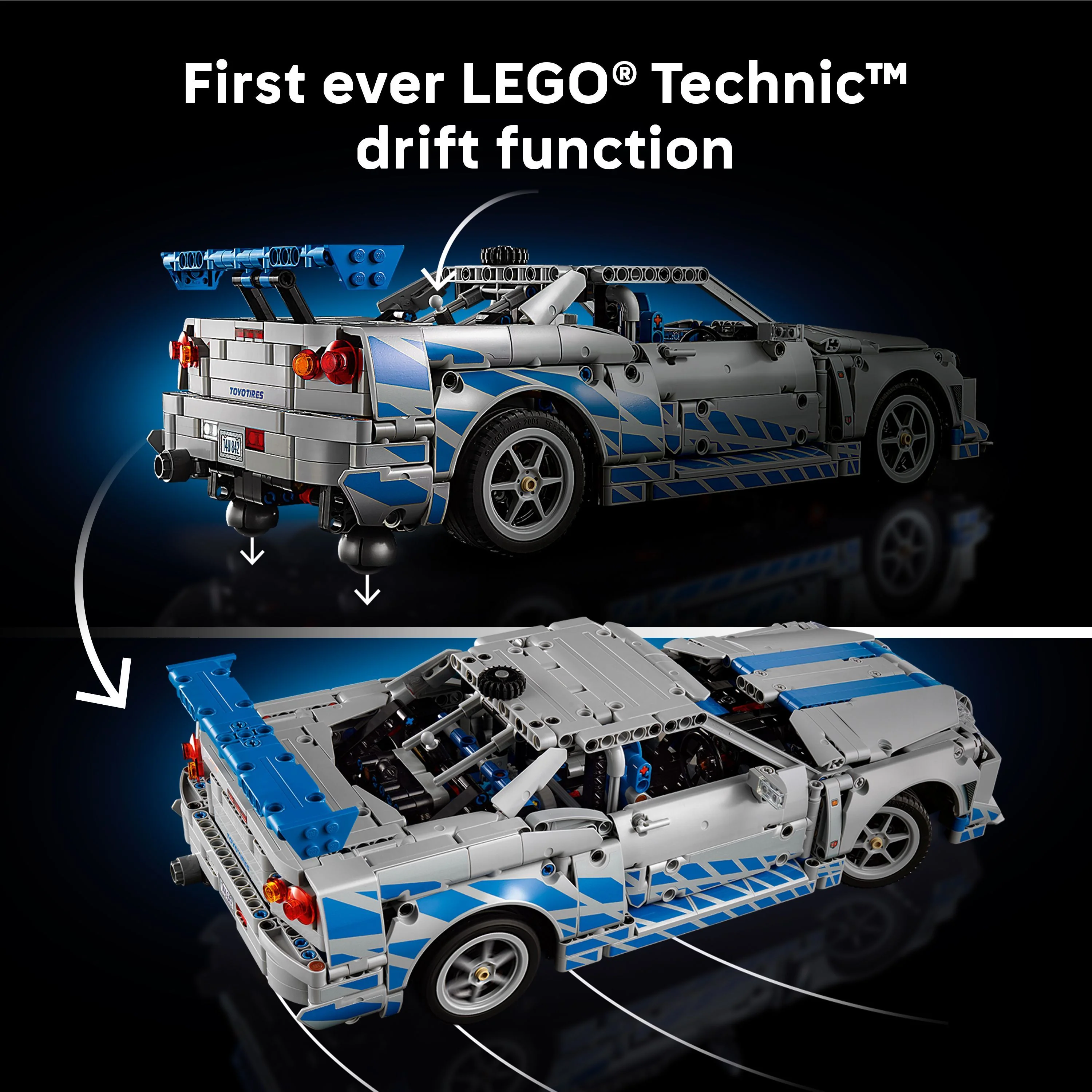 LEGO 42210 Technic 2 Fast 2 Furious Nissan Skyline GT-R (R34) Car