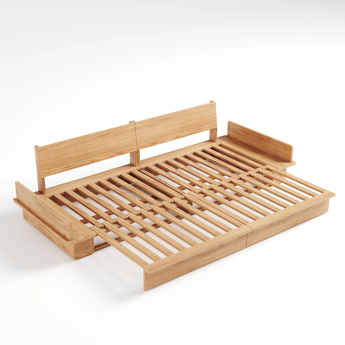 NÓVORA CASA extraíble extraíble Sofá cama con madera plataforma soporte| bajo perfil transformable sofá para Sala