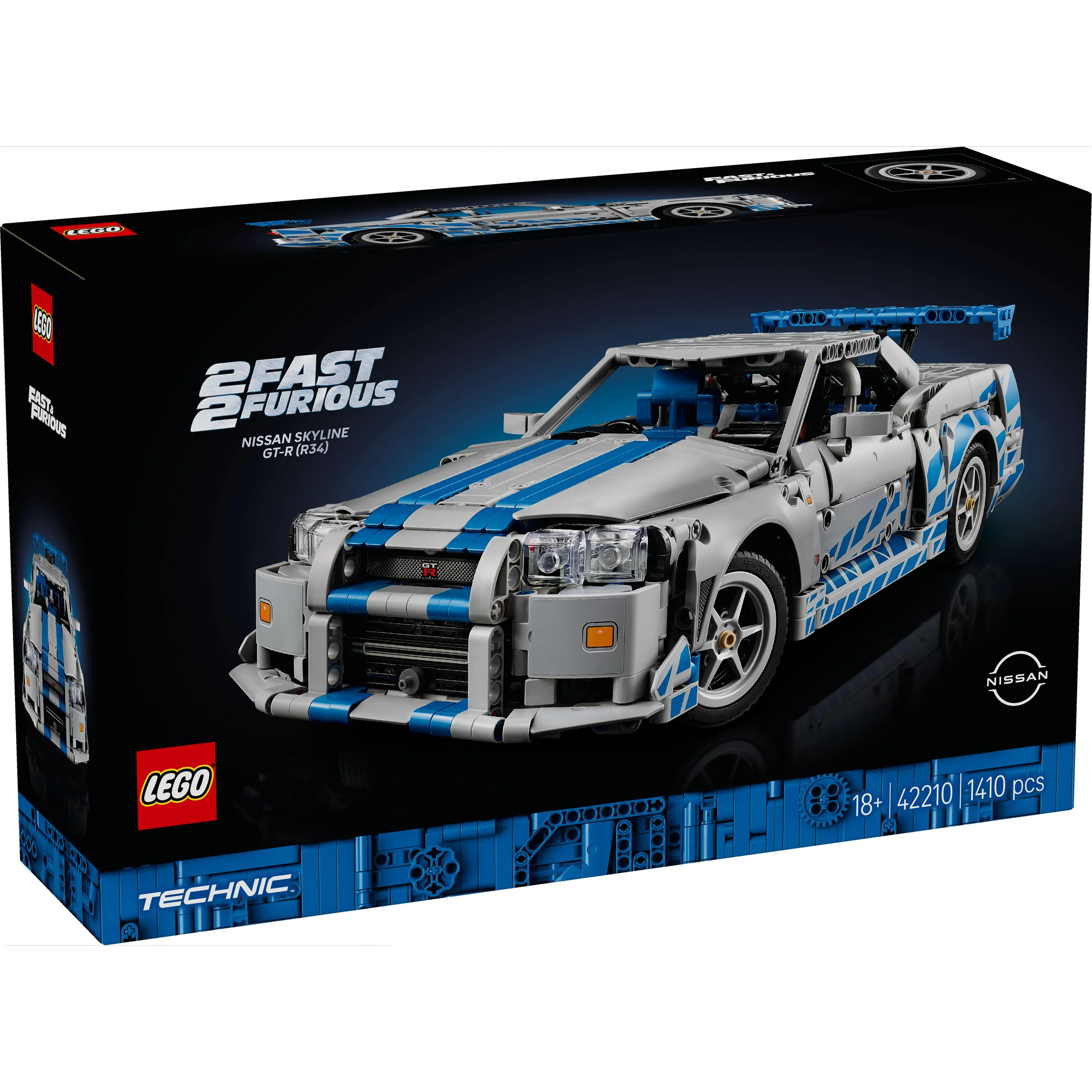LEGO 42210 Technic 2 Fast 2 Furious Nissan Skyline GT-R (R34) Car