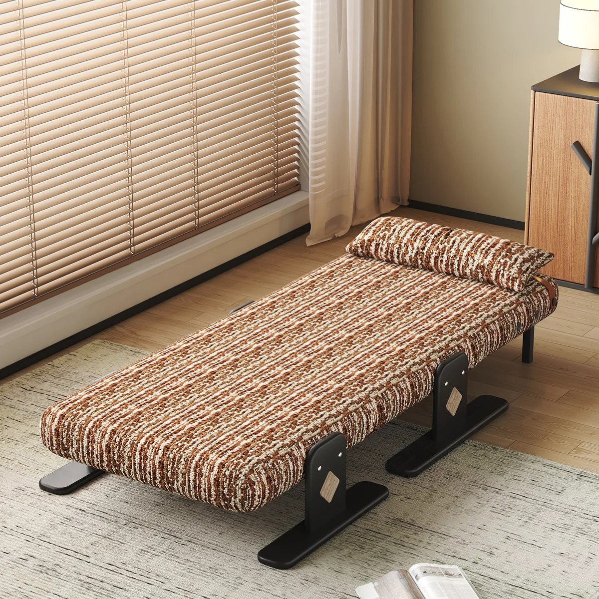 NÓVORA CASA Chenilla decorativo Sofá cama- Plegable transformable sofá en 3 colores