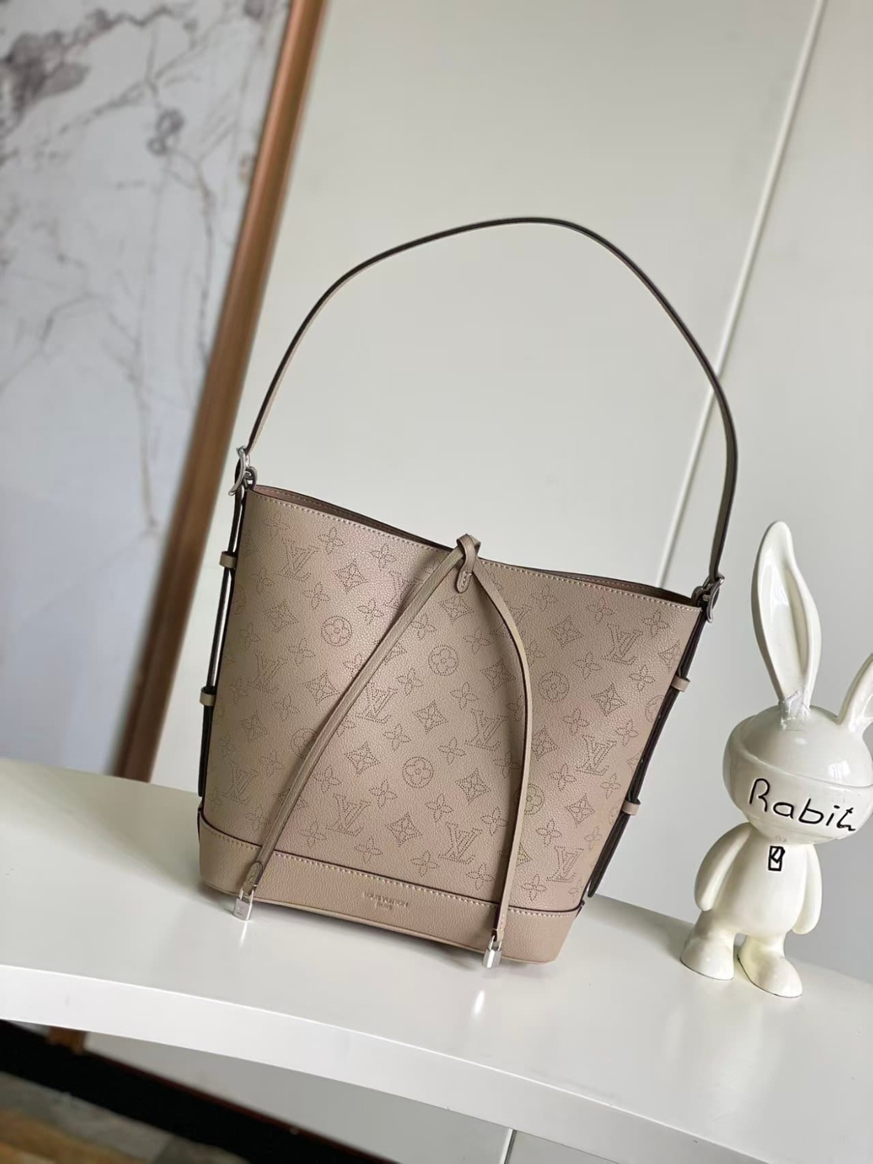 Perforated Mahina Calfskin Leather Bag