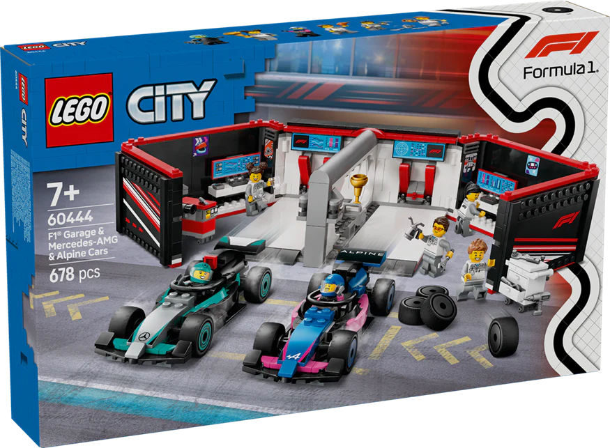 LEGO 60444 City F1 Garage & Mercedes-AMG & Alpine Cars