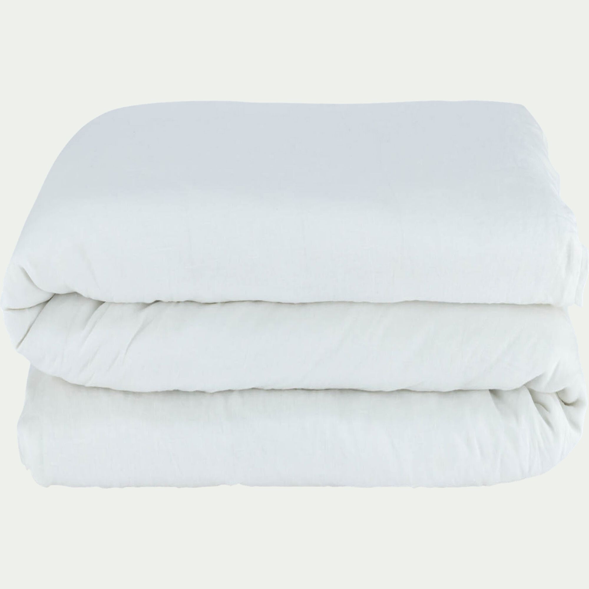 VENCE - Housse de couette en lin lavé 260x240cm - blanc capelan
