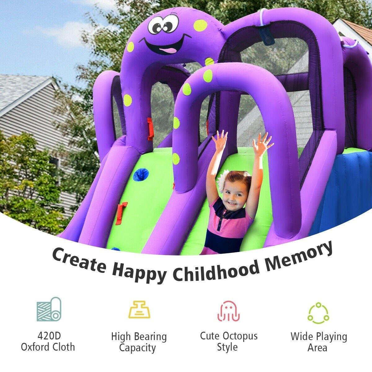 BOUNTECH Inflatable Water Slide, 18x16.5FT Mega Kids Waterslide Park Bounce House w/Dual Slides