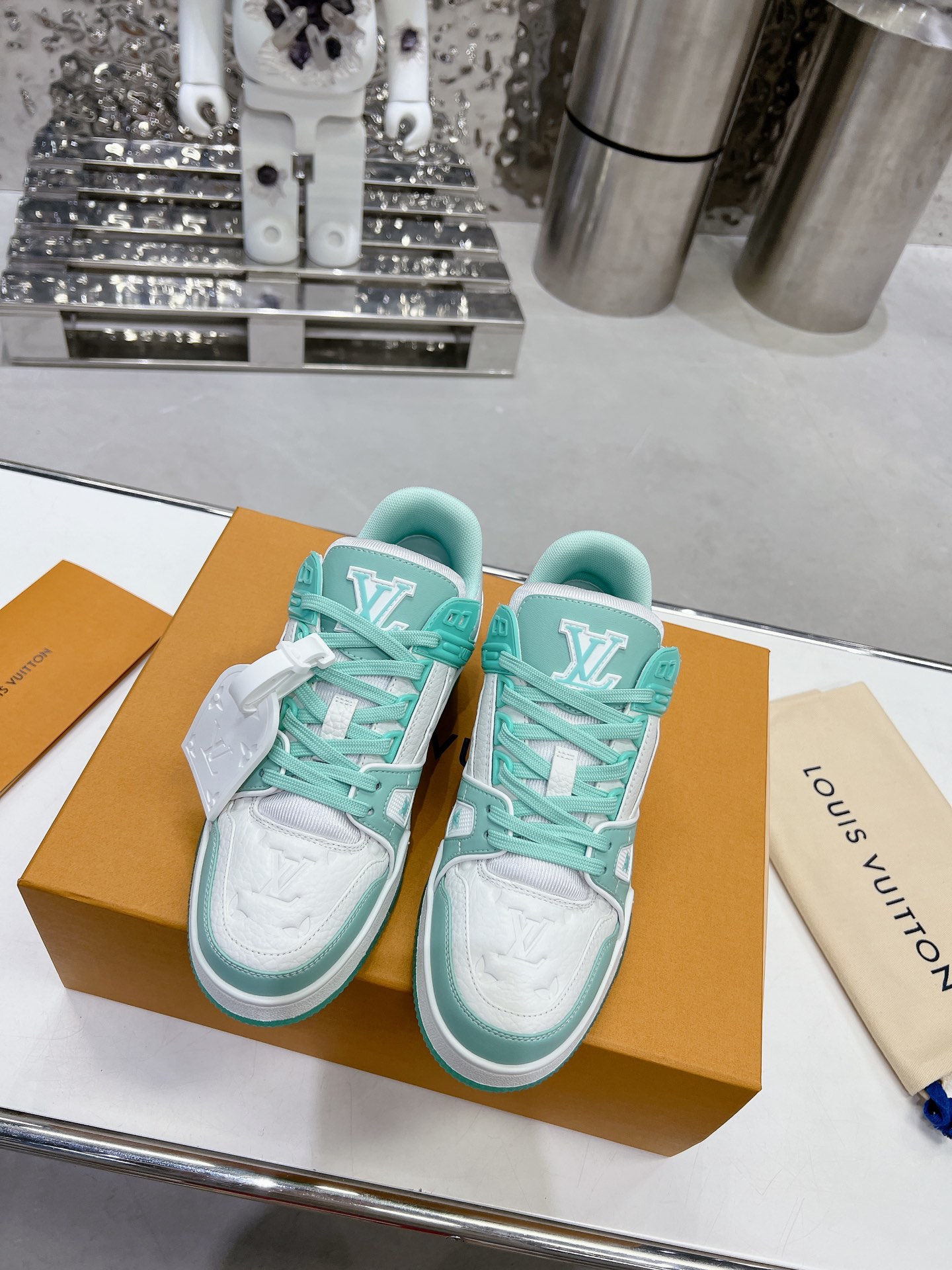 Louis Vuitton Trainer Monogram denim Sneaker Size 36-46