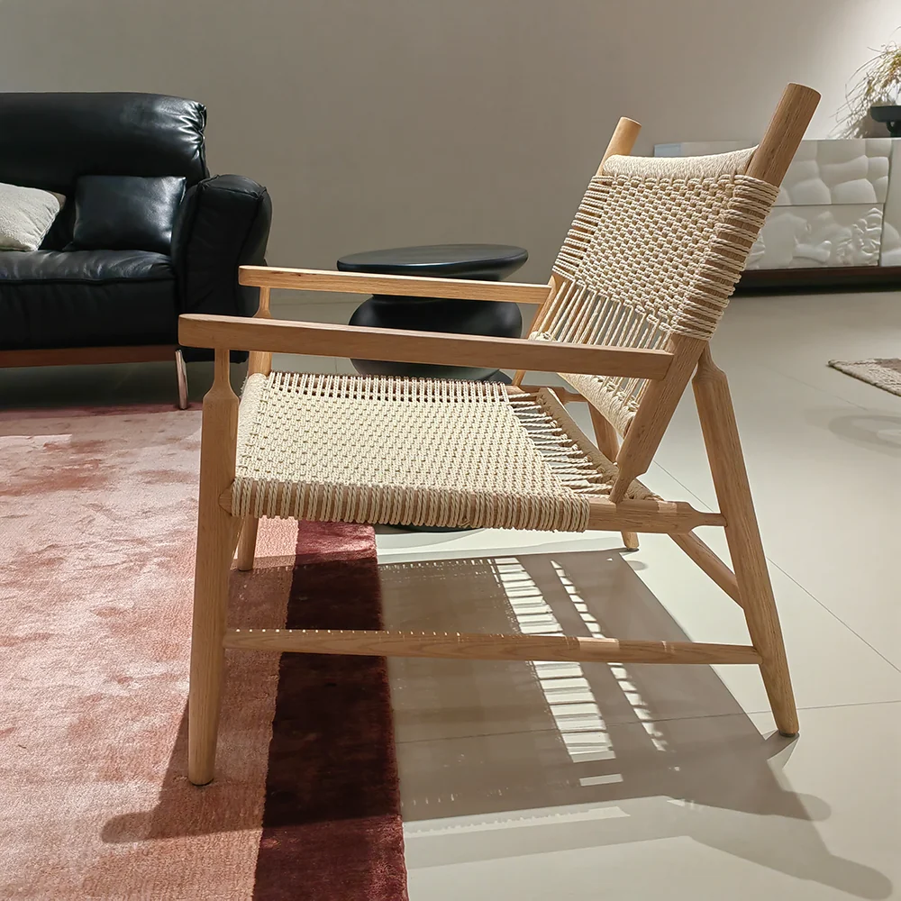 RINGCHEN natural estilo Madera maciza papel cordón comedor sillón–preparación tiempo en 30 días