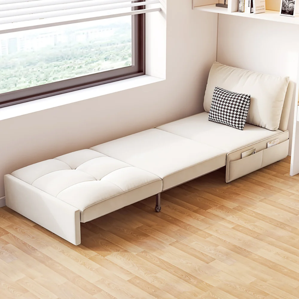 NÓVORA CASA individual asiento extraíble Sofá cama con lateral bolsillos