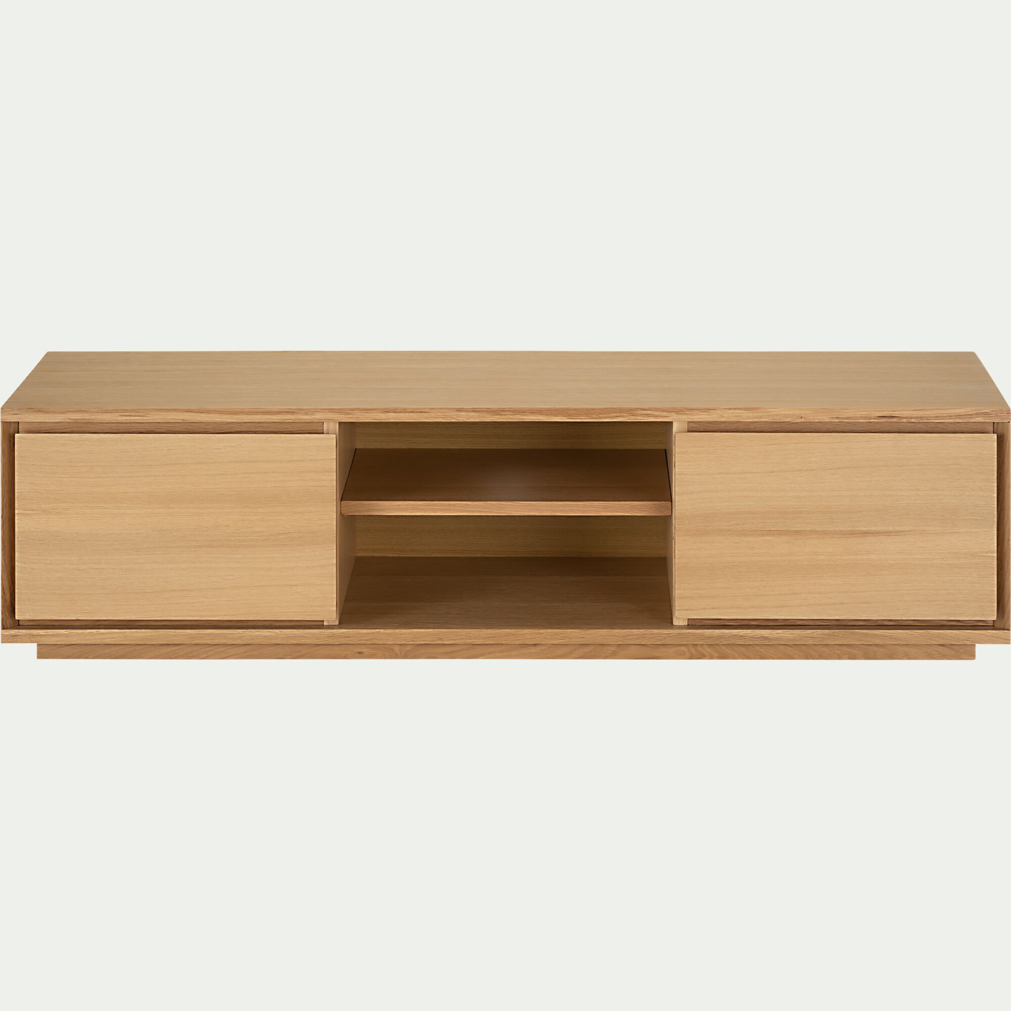 AGOSTA - Meuble TV en bois 2 portes - bois clair