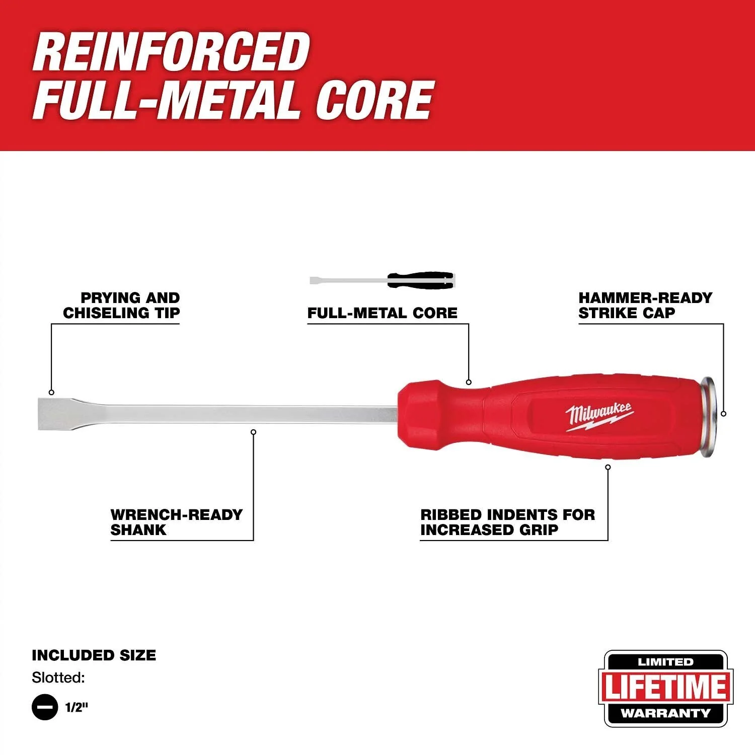 Milwaukee 48-22-0158 17pc. Screwdriver & Pry Bar Set with Tray for PACKOUT Drawers