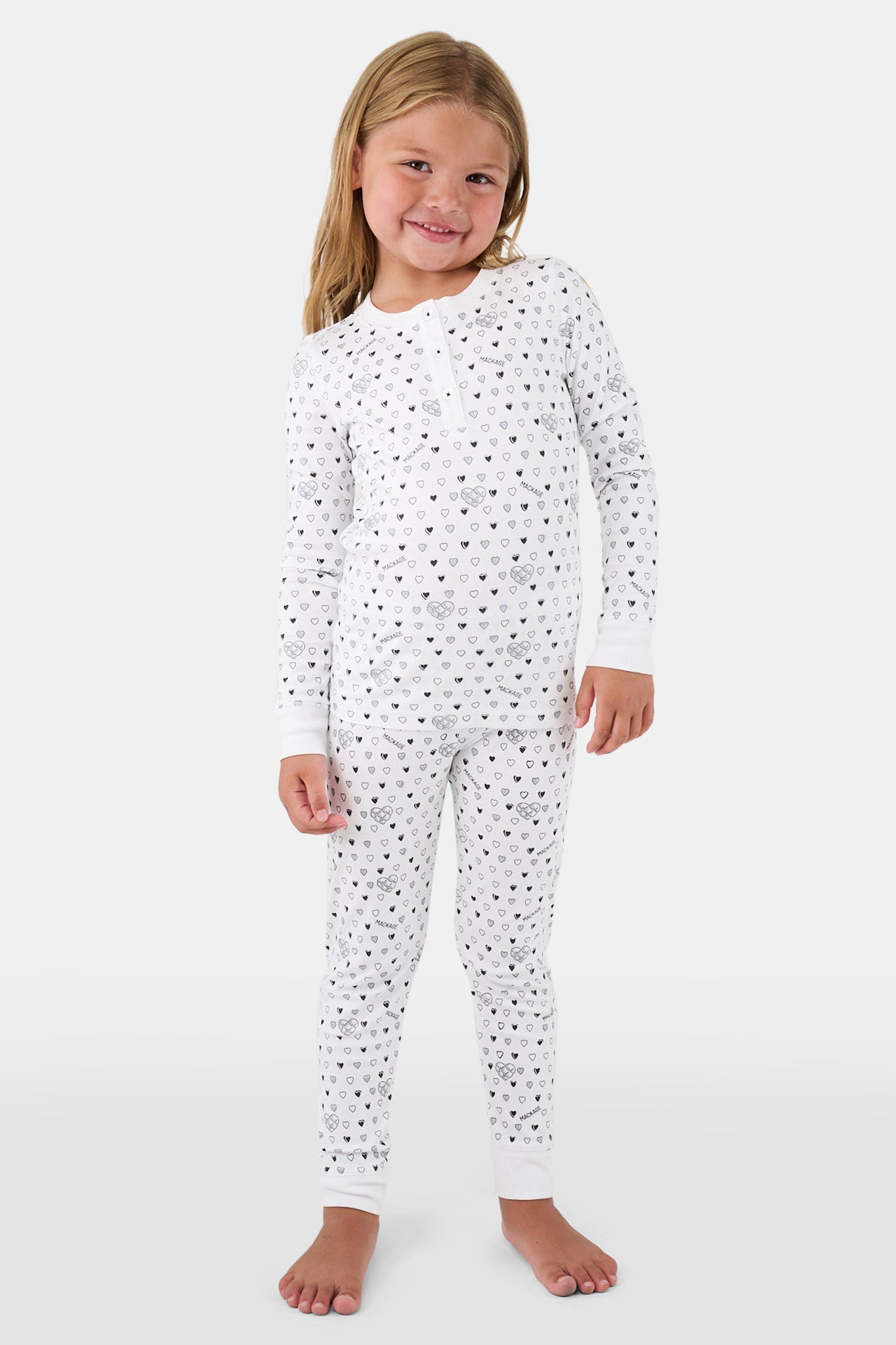 Kids Quilted Hearts Pajamas