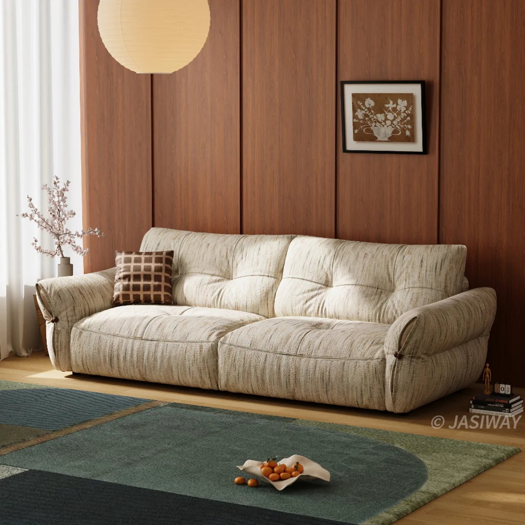NÓVORA CASA nube sofá profundo asiento sofá| extragrande Chenilla tela 3-plazas con acolchado cojines, Moderno Sala sofá