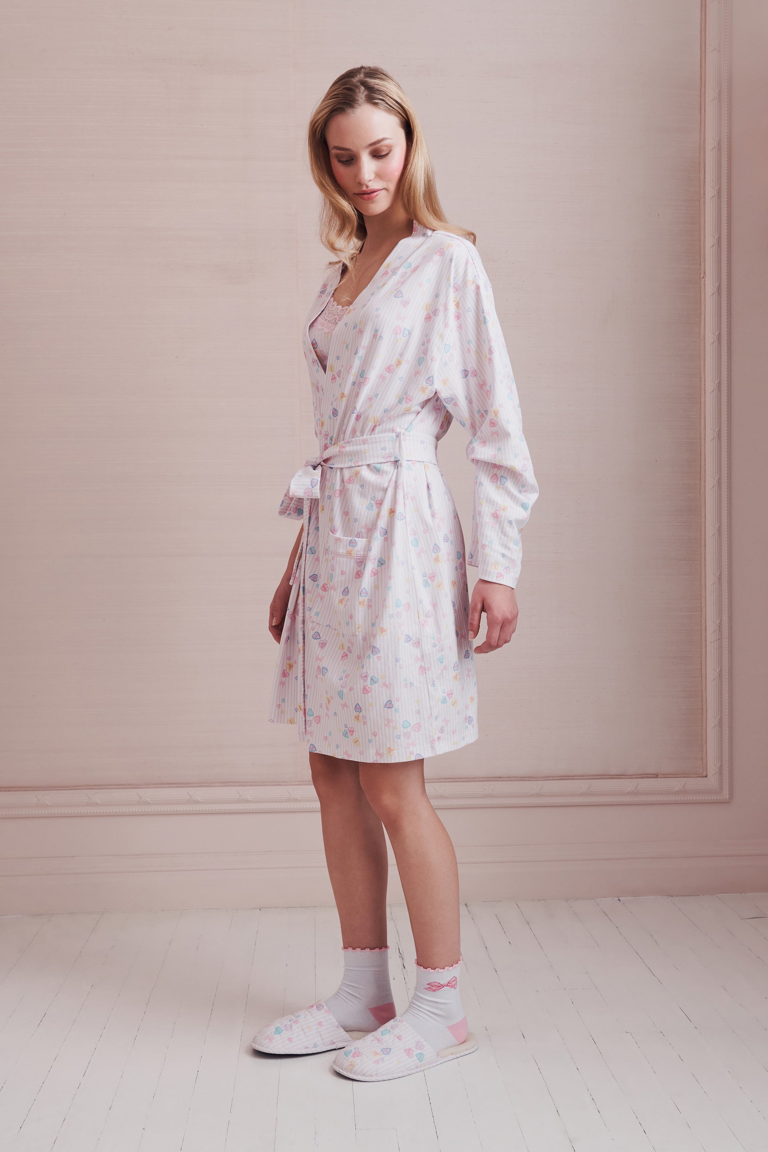 Candy Heart Stripe Blake Robe