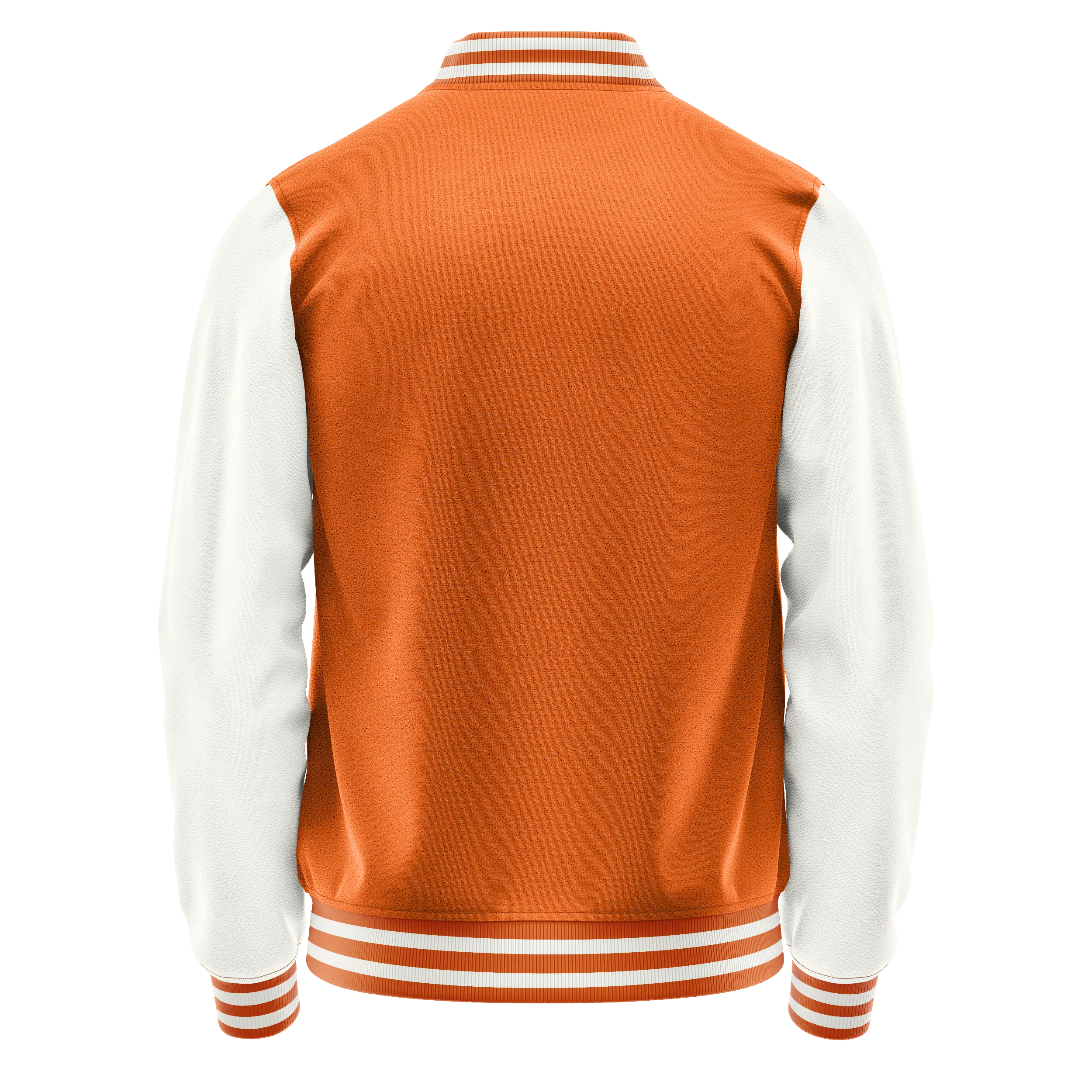 Orange & Weiß Leder Collegejacke