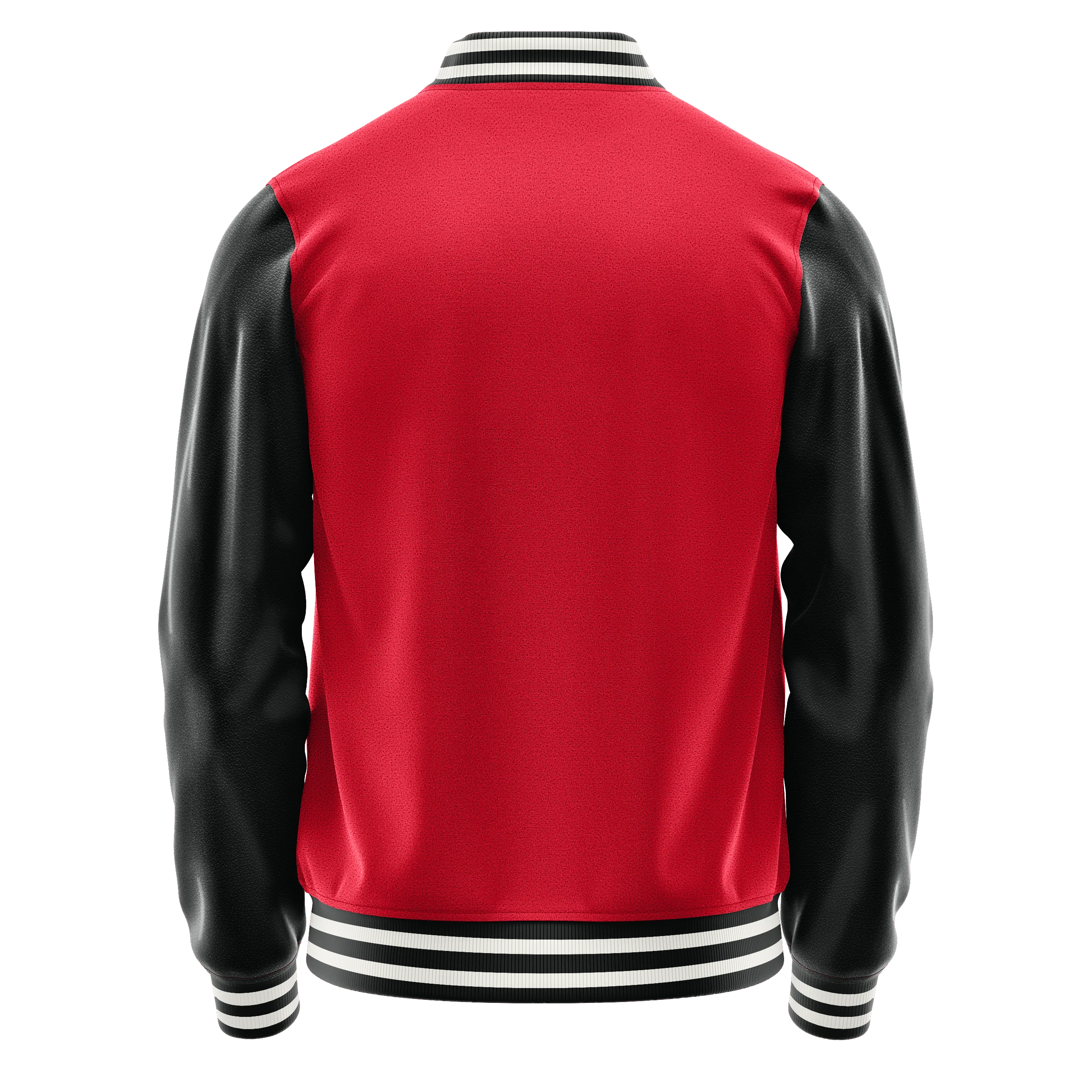 Rot & Schwarz Leder Collegejacke