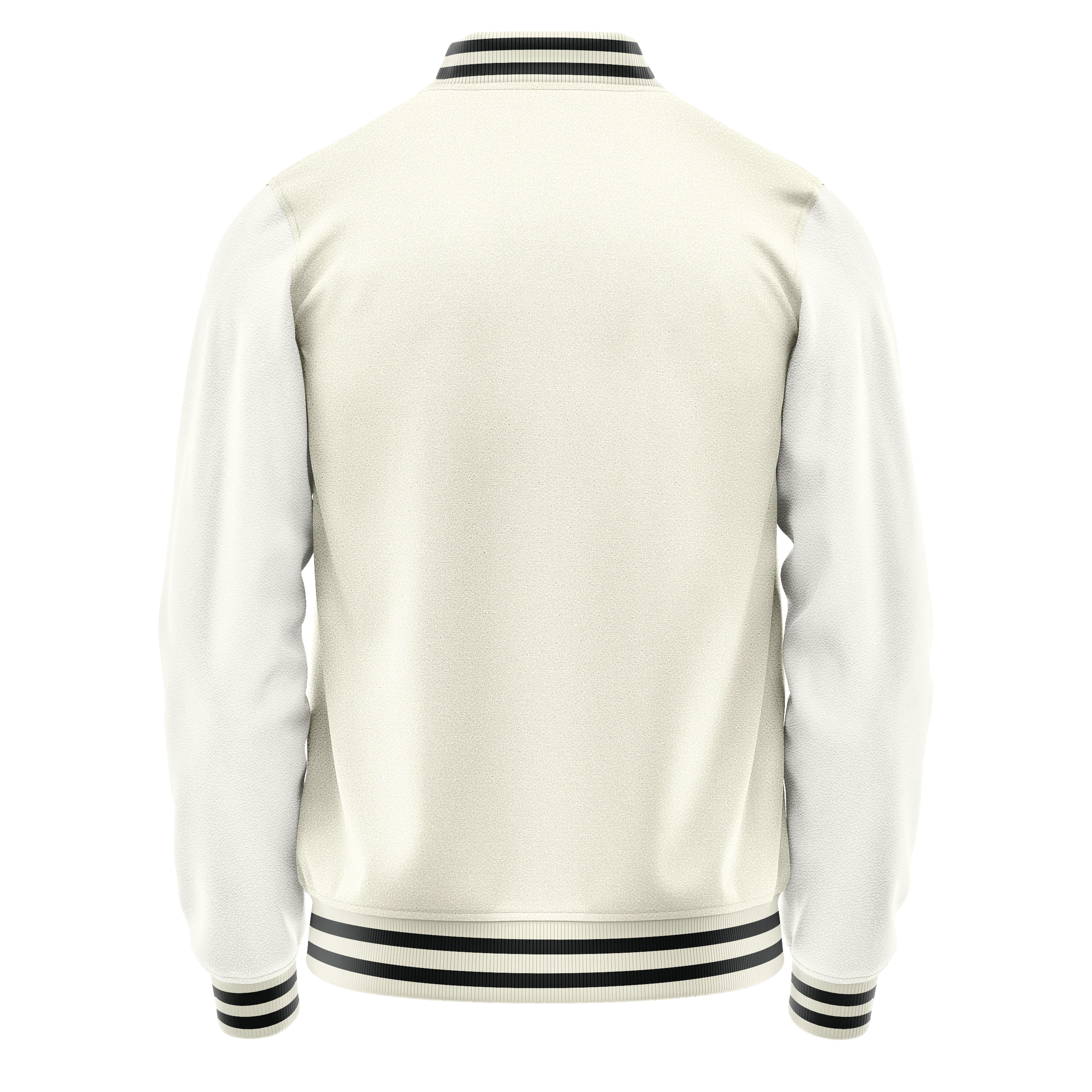 Creme & Weiß Leder Collegejacke