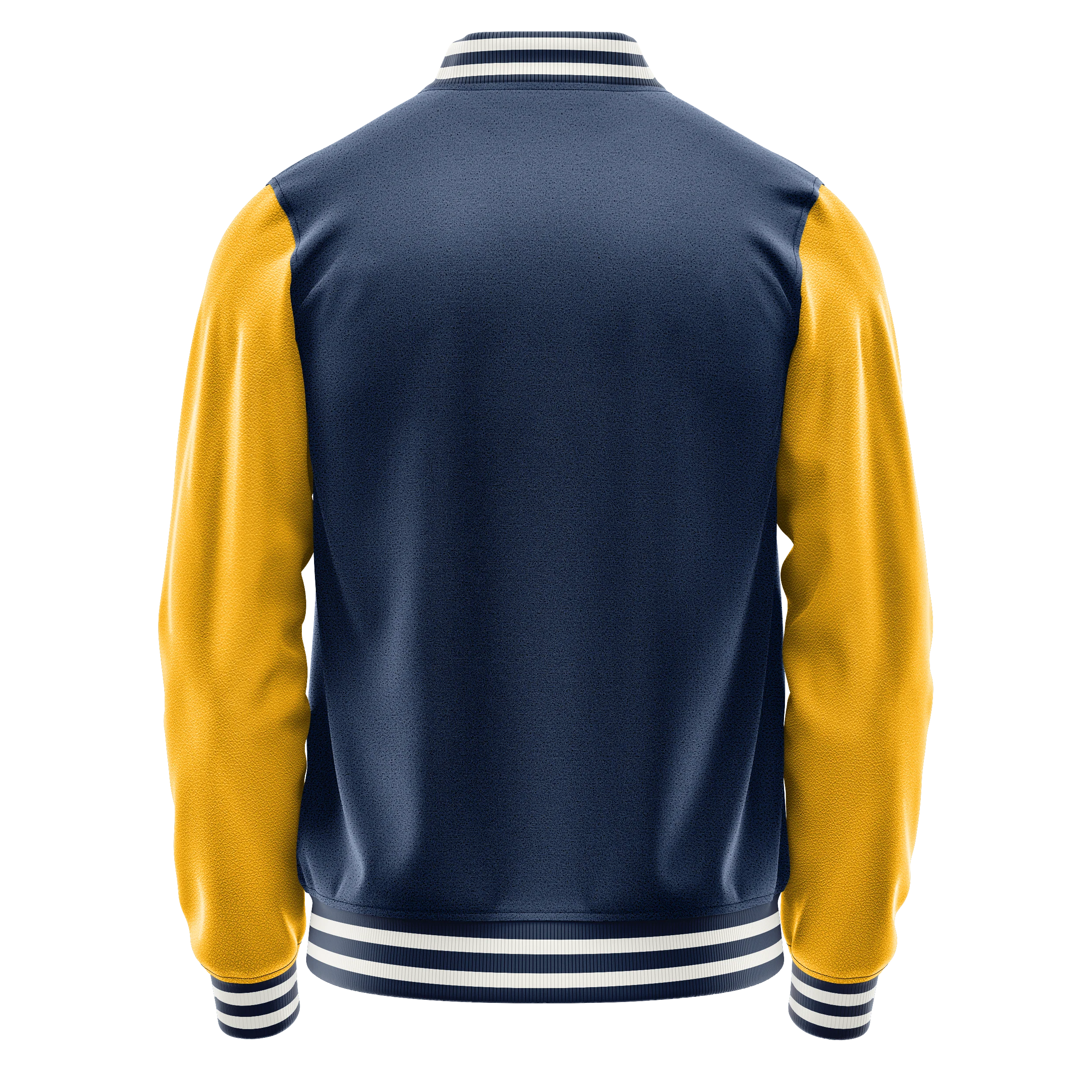 Blau & Gelb Leder Collegejacke