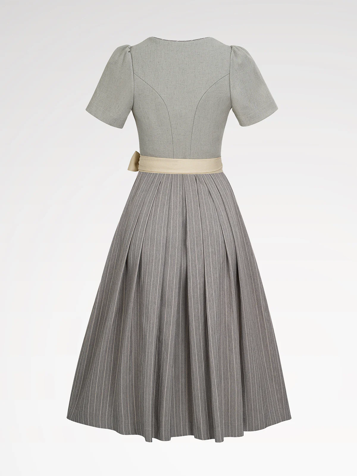 Damen Grau Knöpfen Dirndl