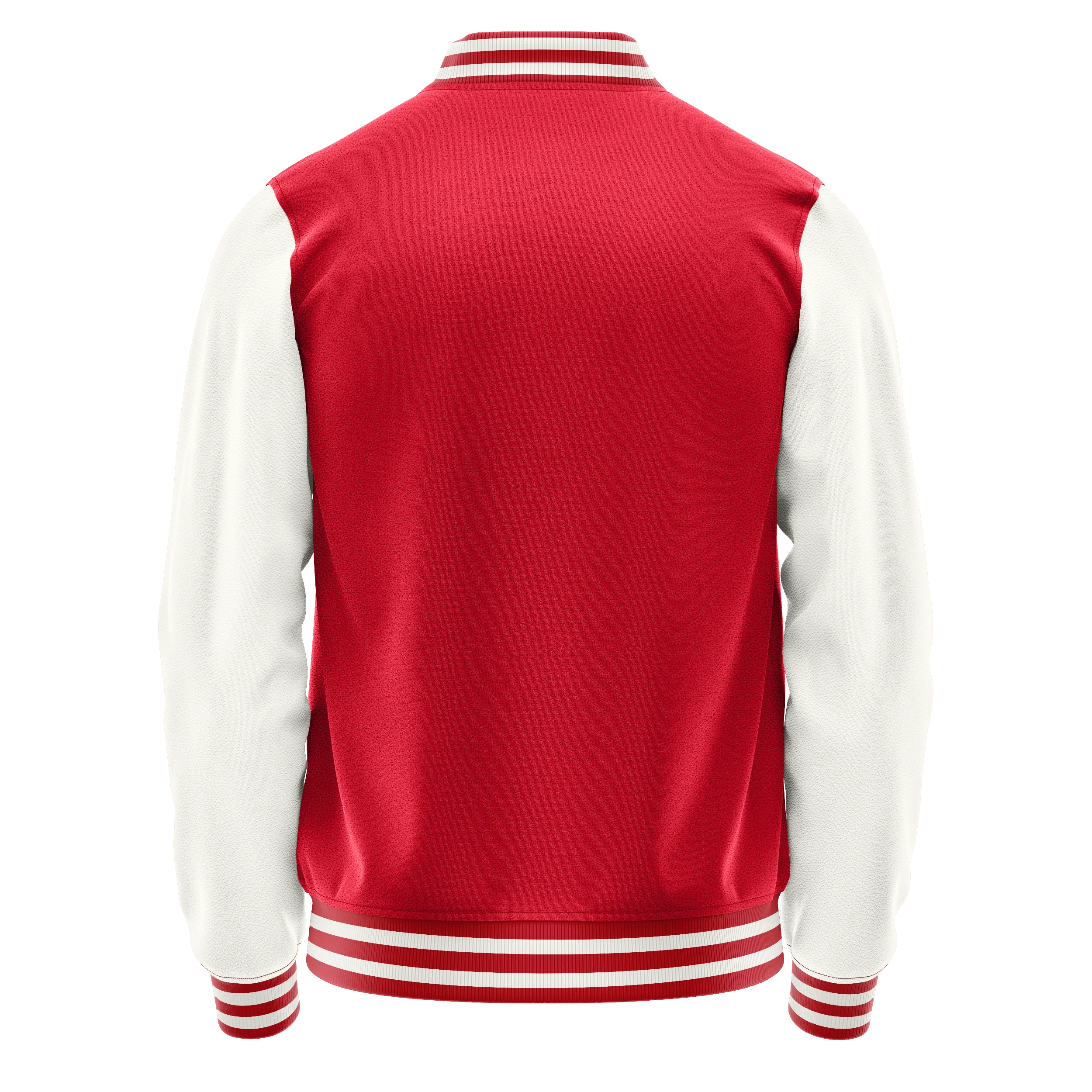 Rot & Weiß Leder Collegejacke
