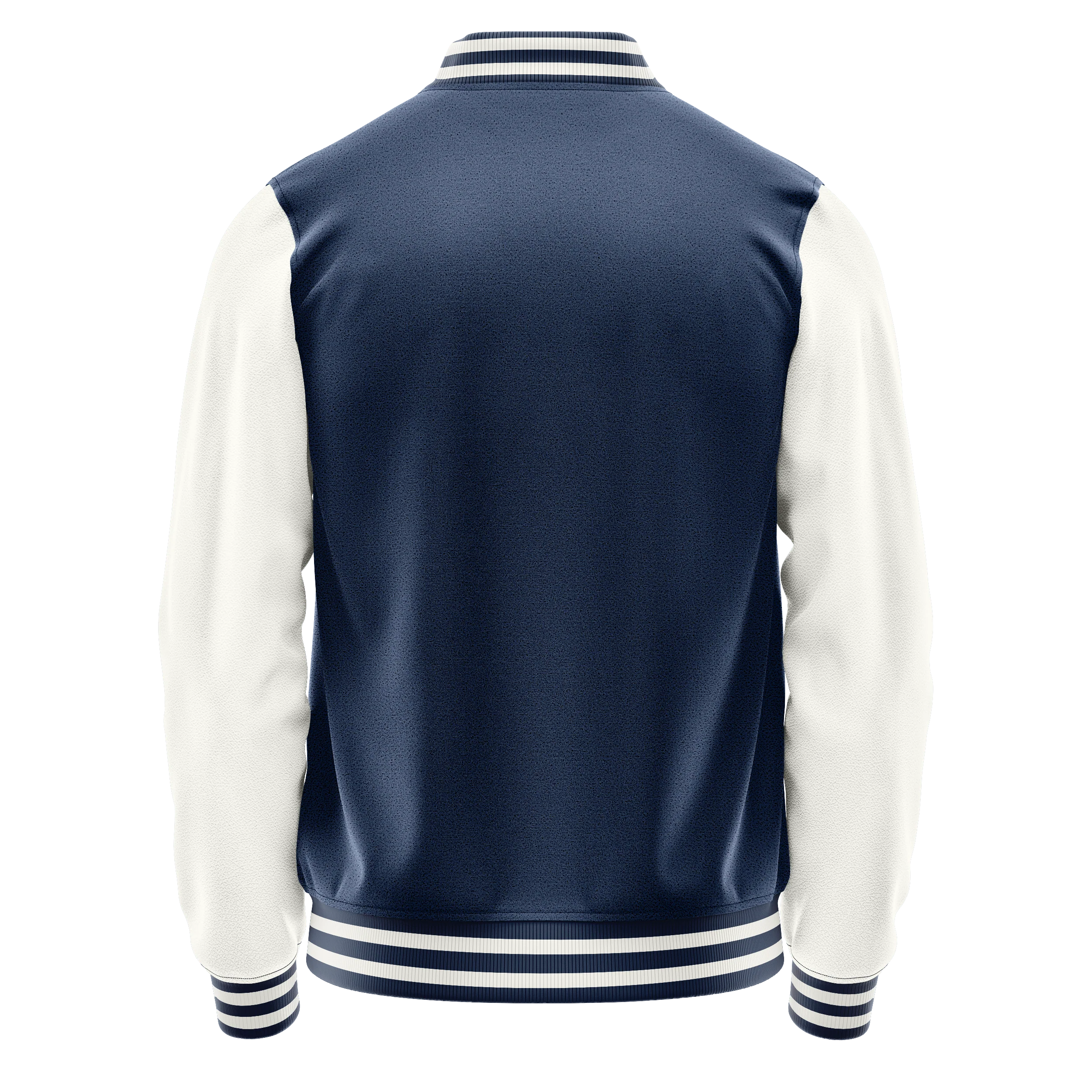 Blau & Weiß Leder Collegejacke