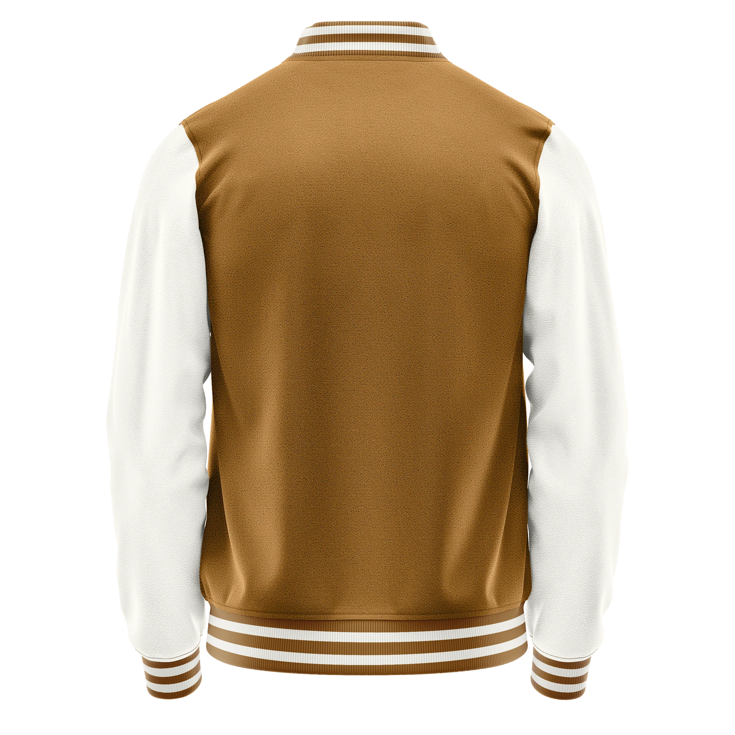 Khaki & Weiß Leder Collegejacke