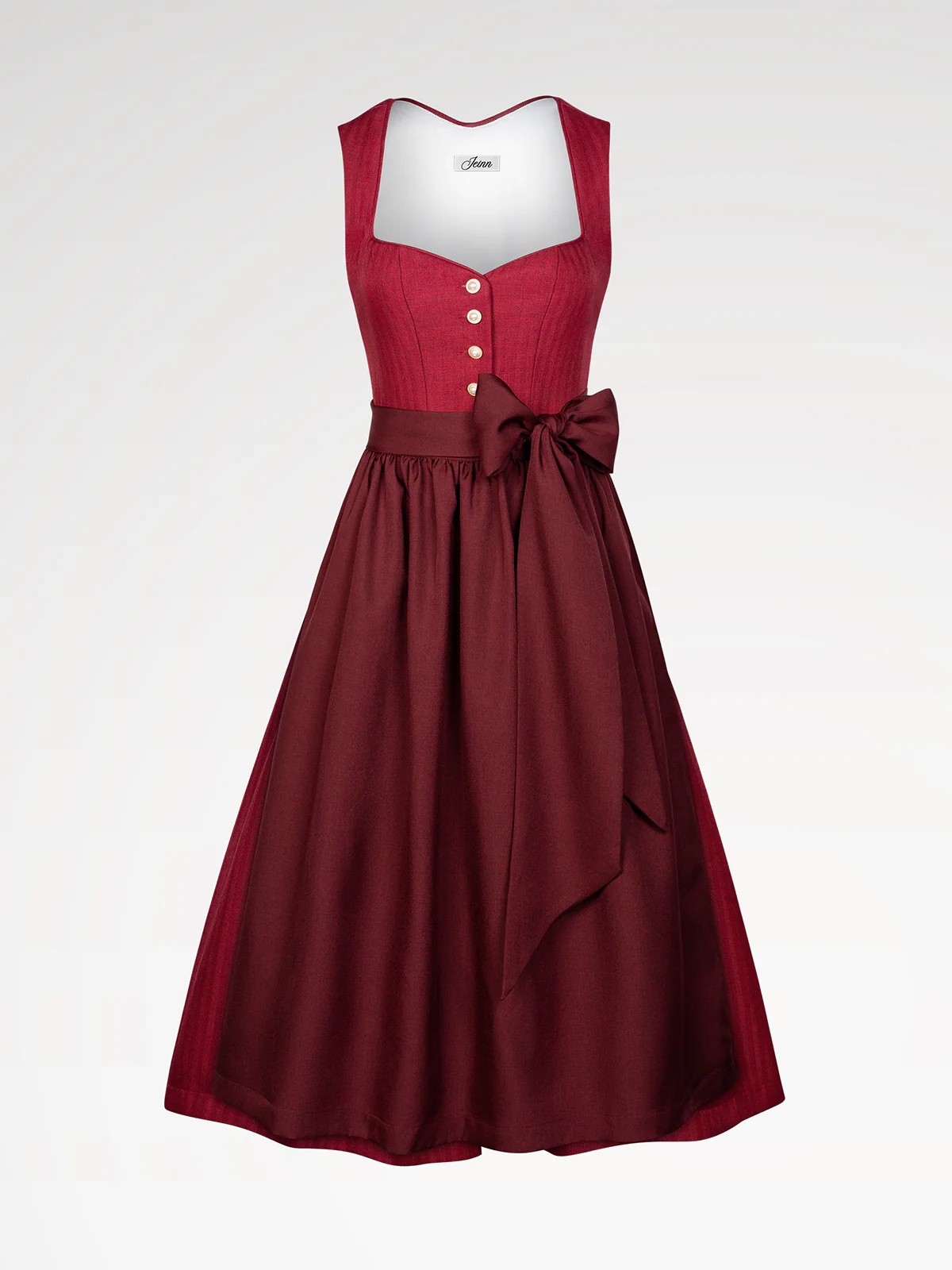 Damen Rot Knöpfen Dirndl