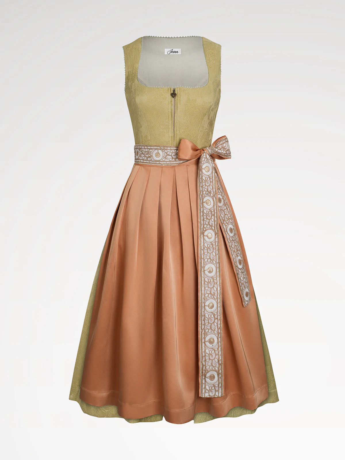 Damen Gelb Knöpfen Dirndl