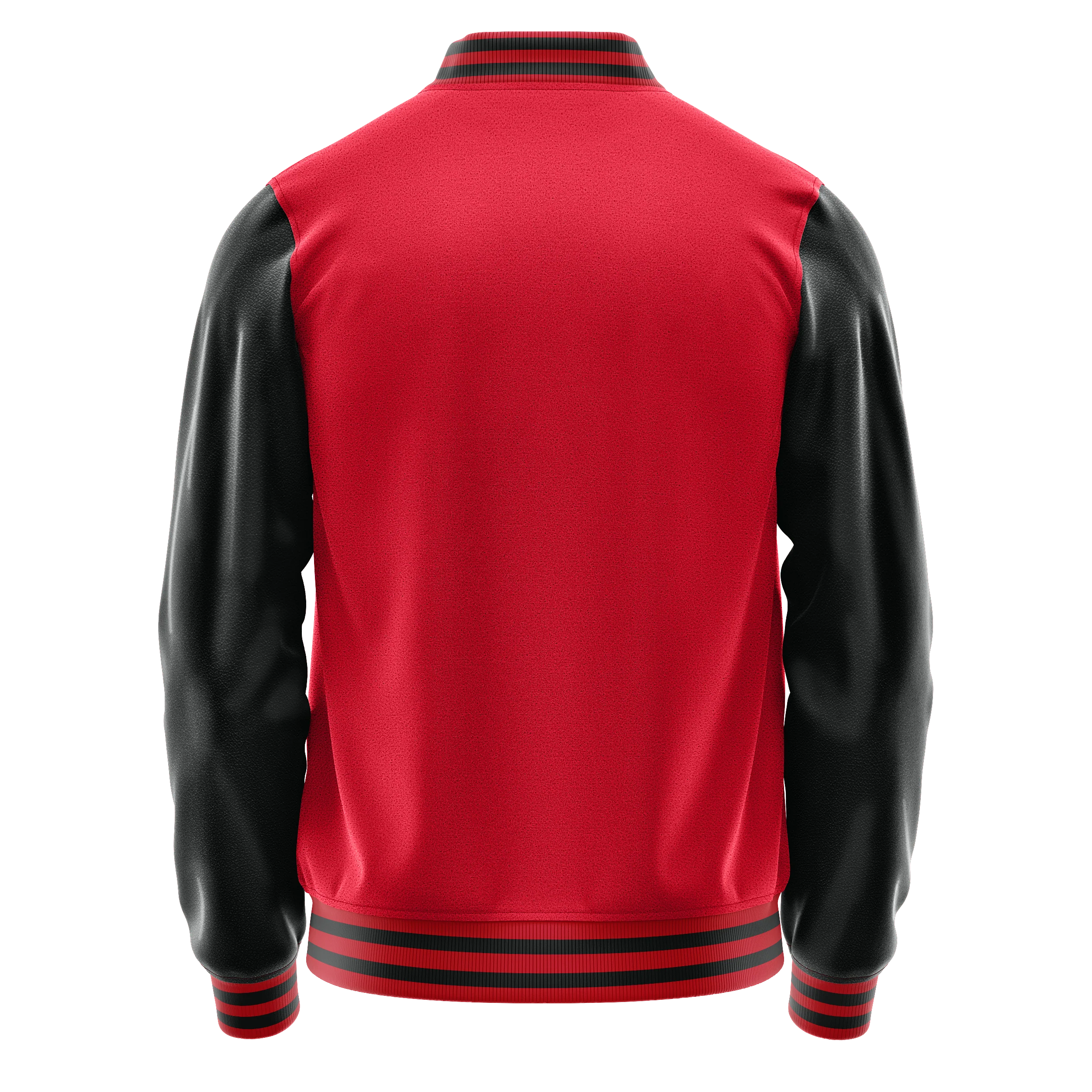 Rot & Schwarz Leder Collegejacke