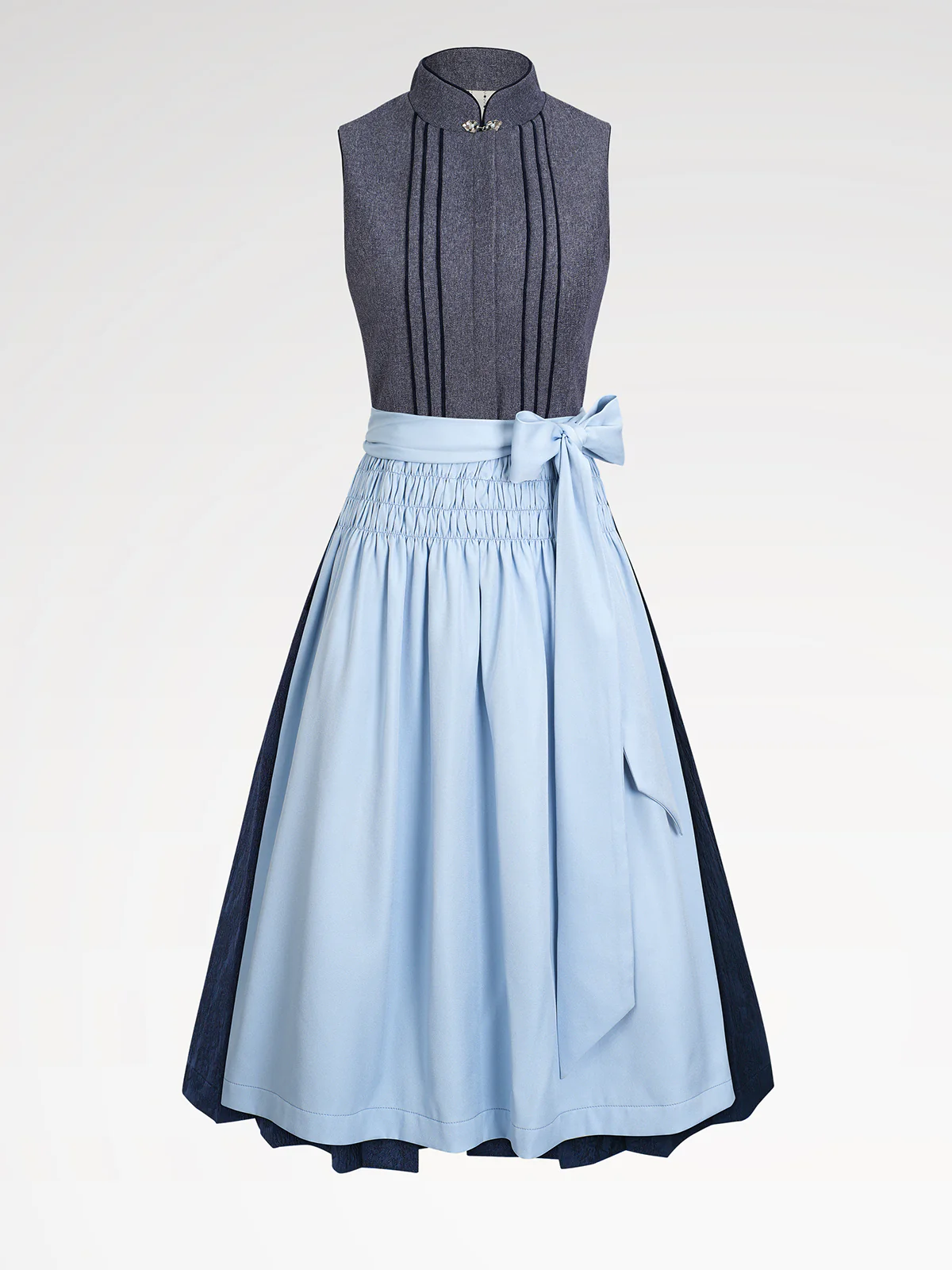 Damen Grau Knöpfen Dirndl