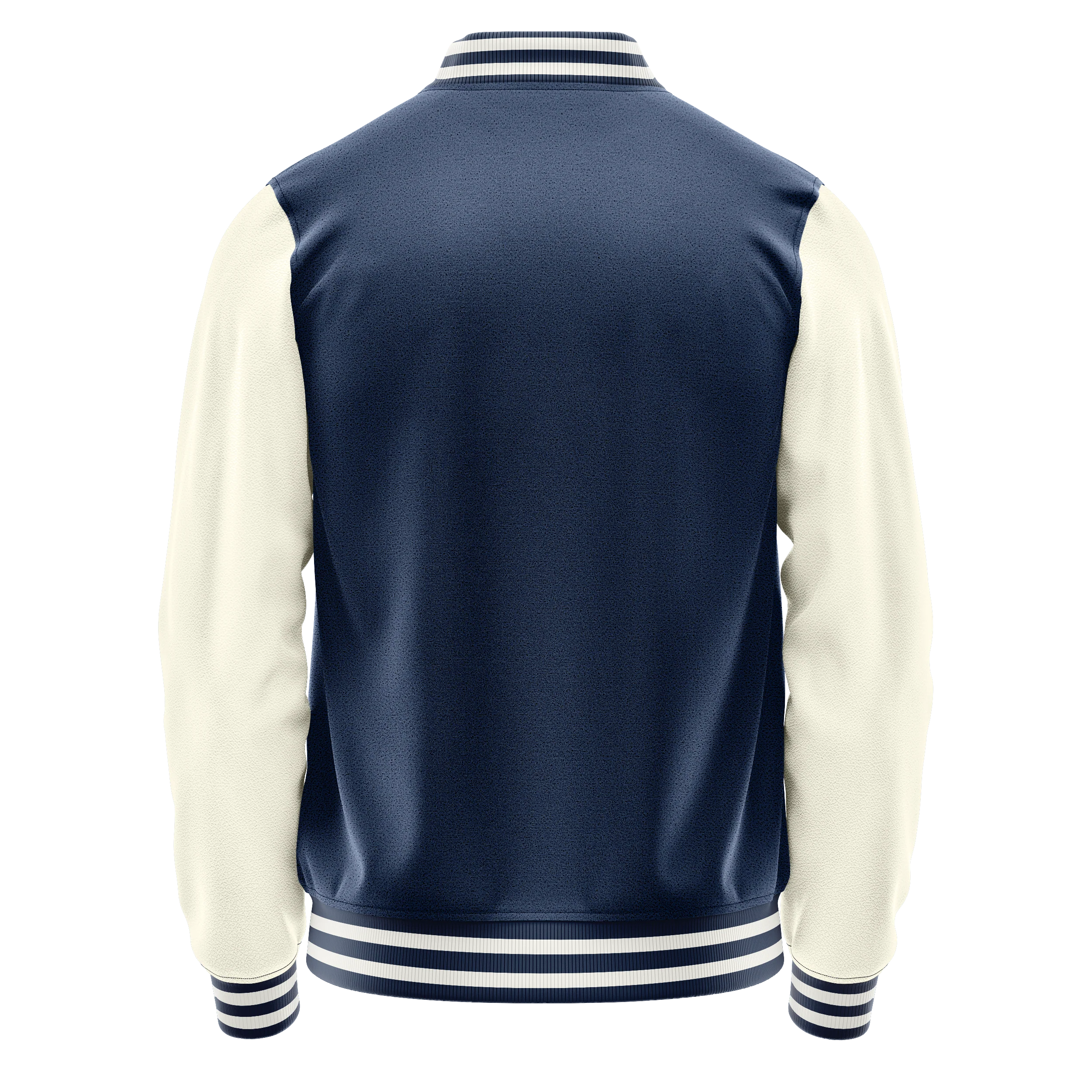 Blau & Creme Leder Collegejacke