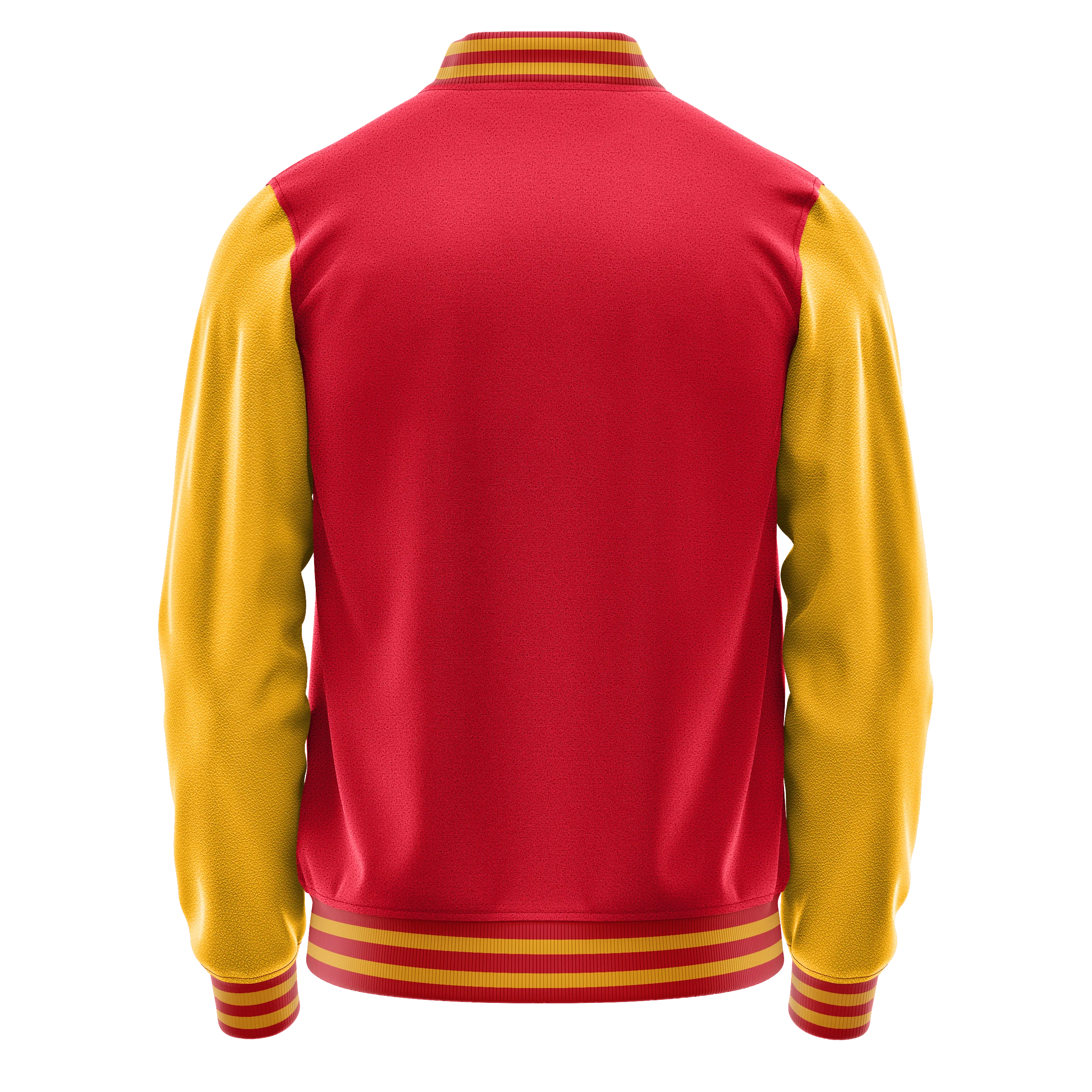 Rot & Gelb Leder Collegejacke