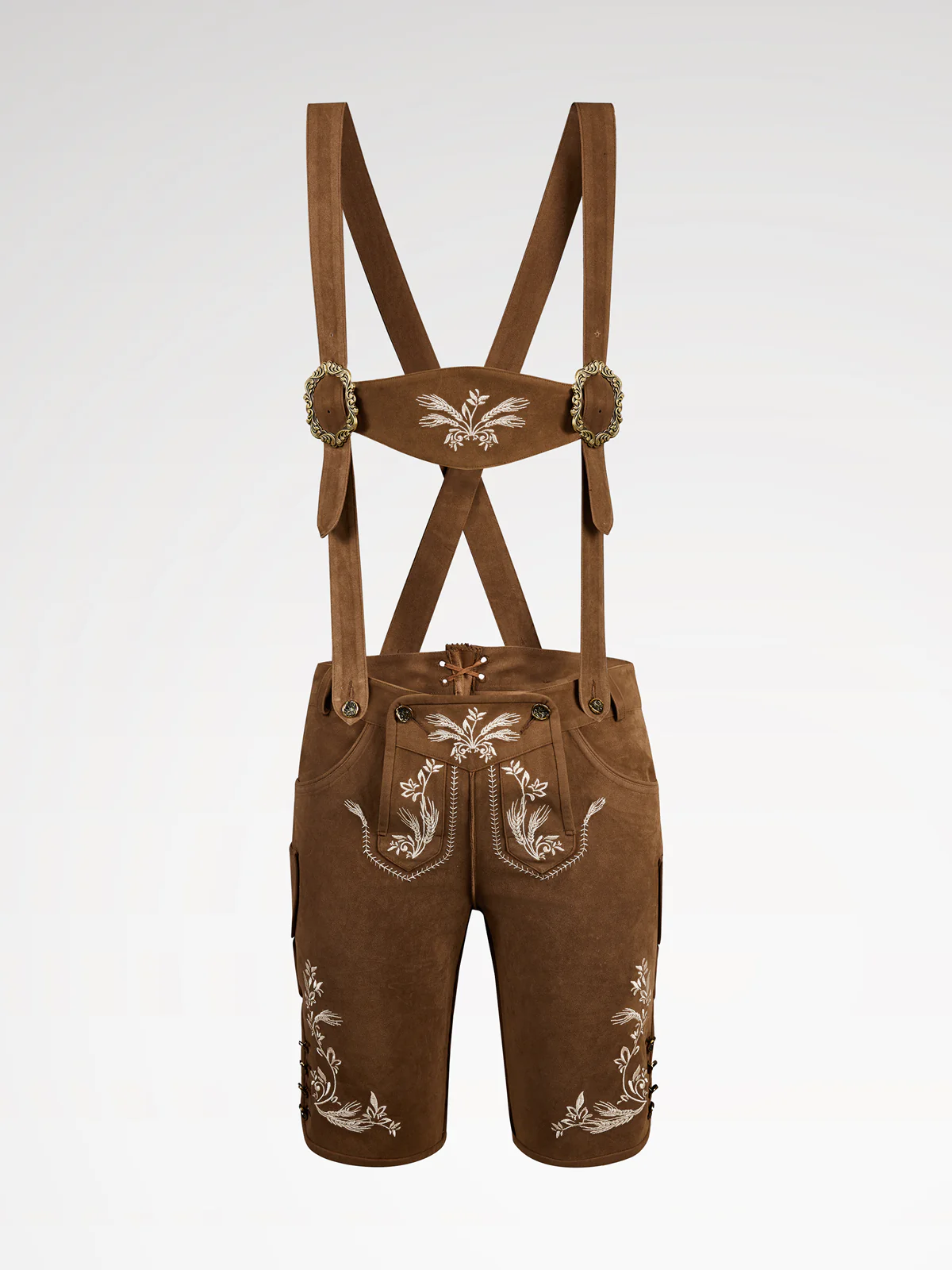 Braun Knöpfen Lederhosen