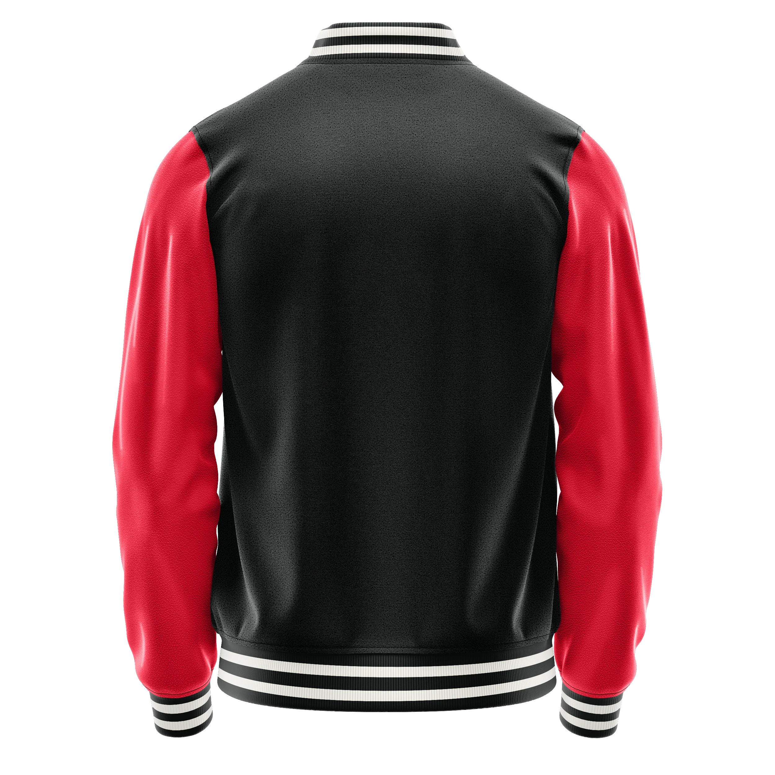 Schwarz & Rot Leder Collegejacke