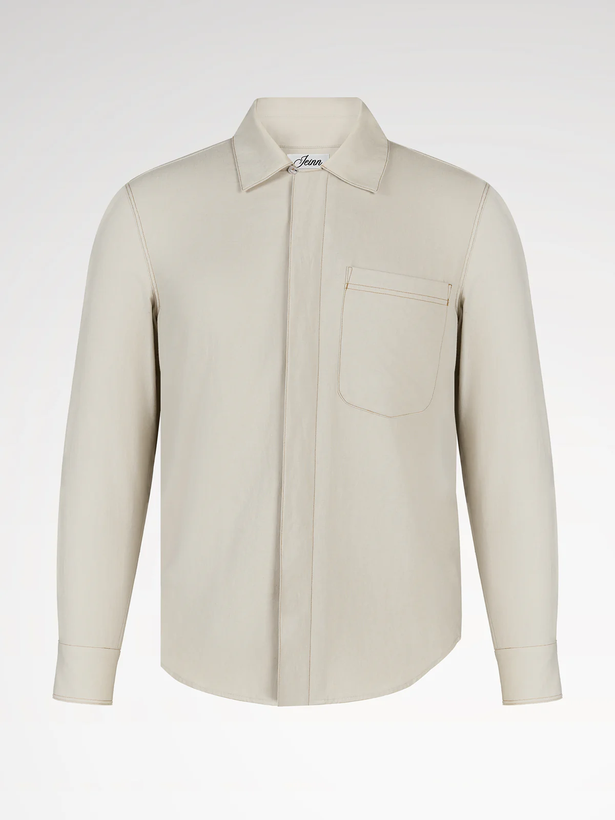 Beige Reverskragen Hemden