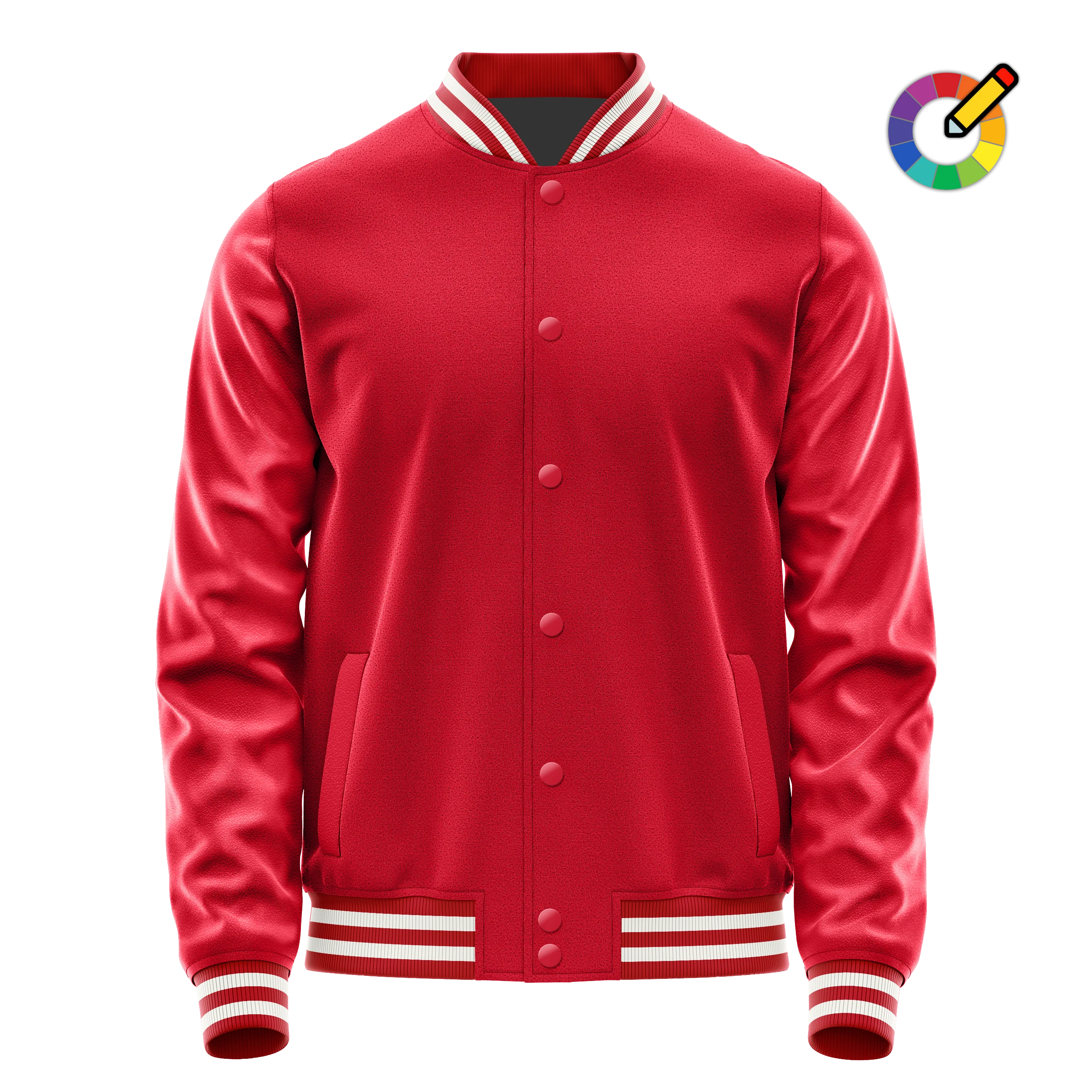 Rot & Rot Leder Collegejacke