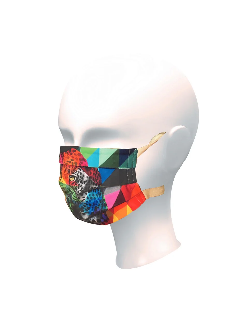 Leopard in Colour Face Mask