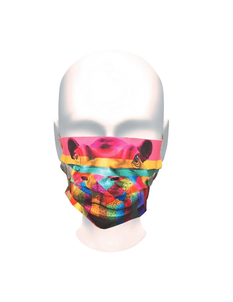 Hippo in Colour Face Mask