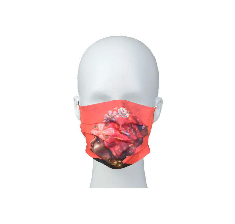 African Woman Face Mask��Orange)