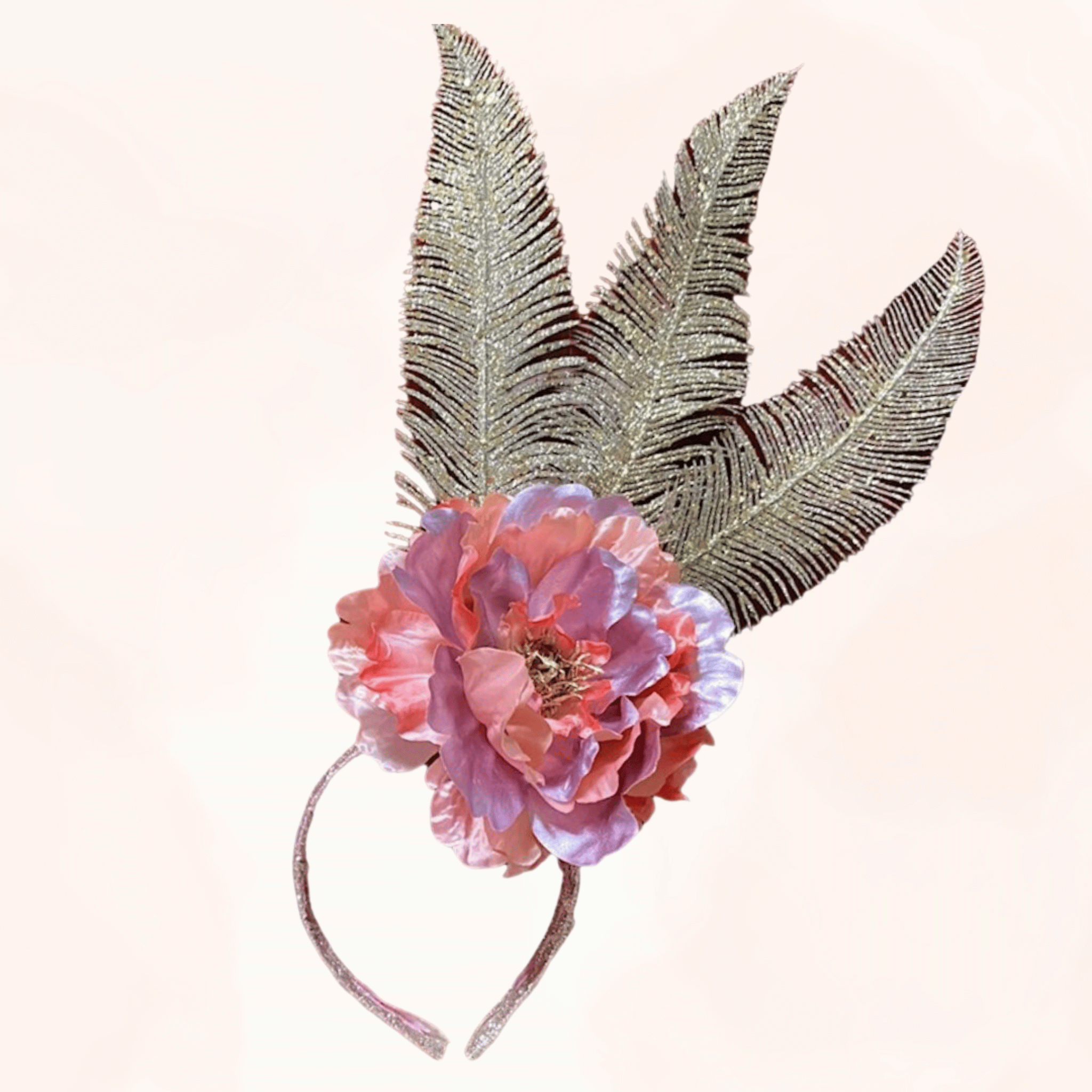 Pink & Gold Floral Headpiece