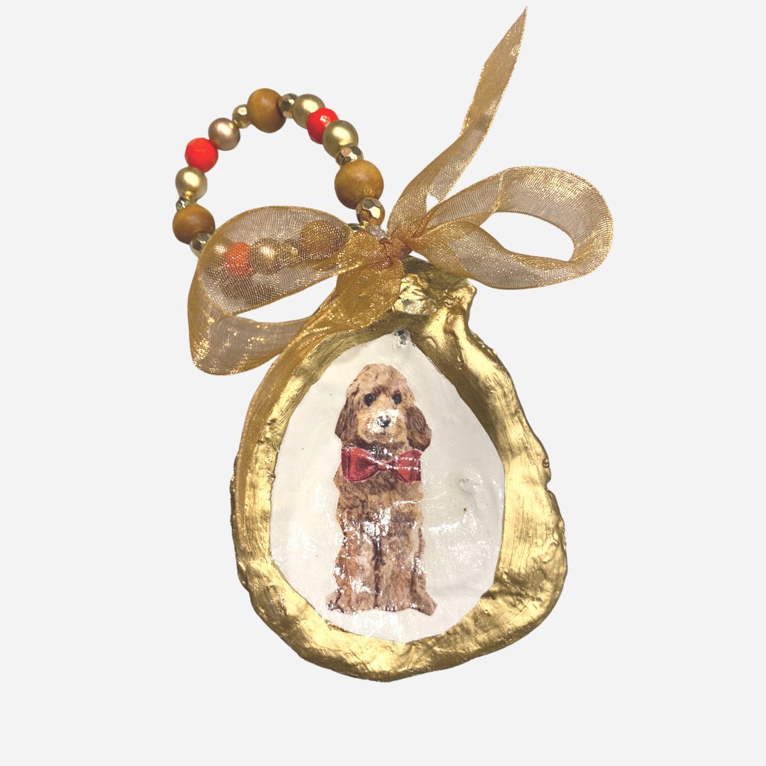 Holi-Dogs Golden Doodle Cockapoo Oyster Ornament
