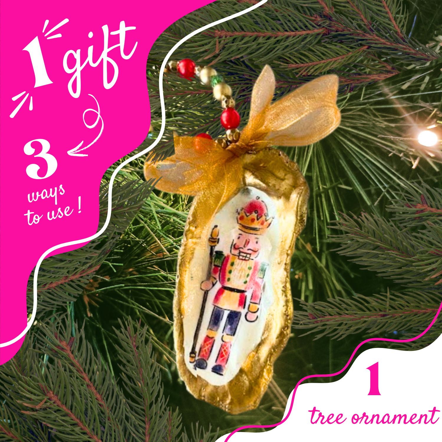 Nutcracker Oyster Ornament