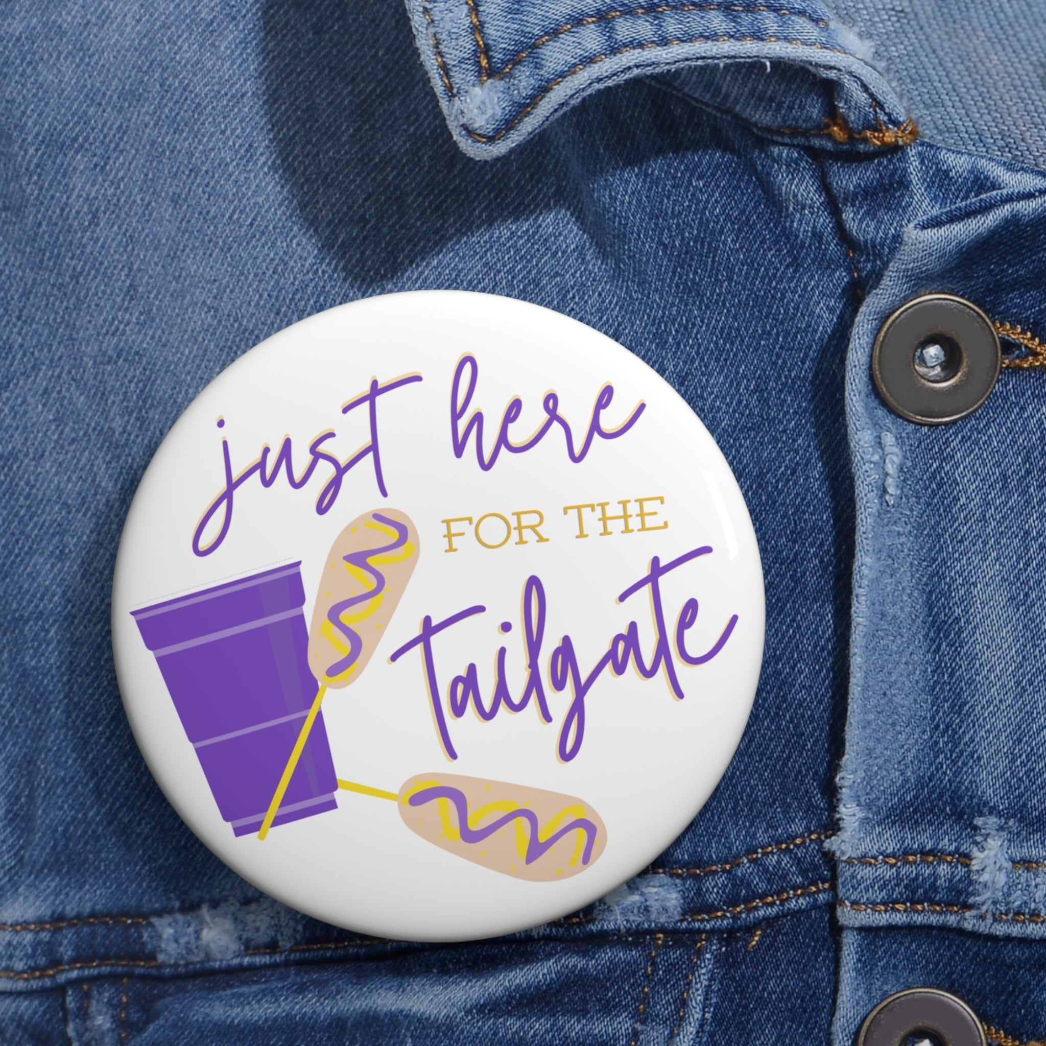 Just Here for the Tailgate - Purple