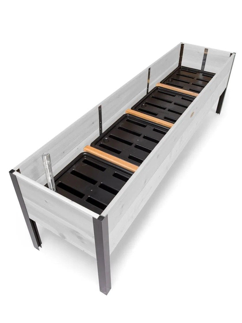 EcoStained Self-Watering Raised Planter Box Cedar 96x24x29