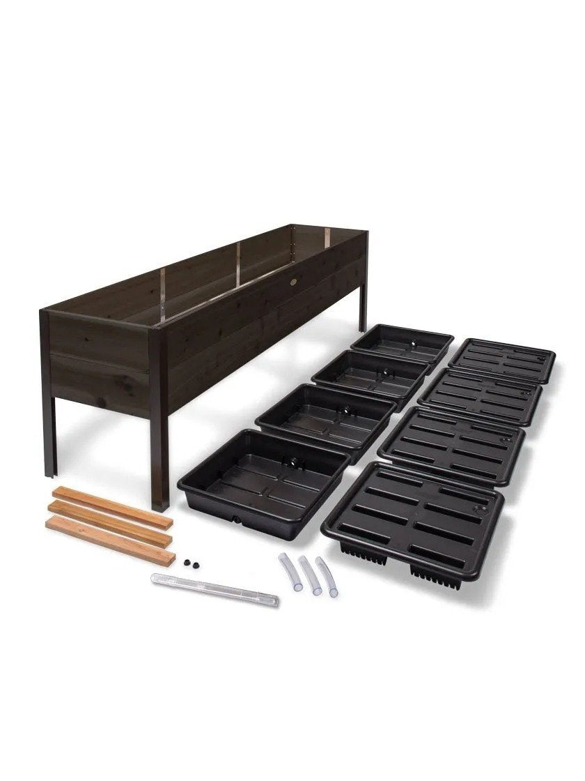 EcoStained Self-Watering Raised Planter Box Cedar 96x24x29
