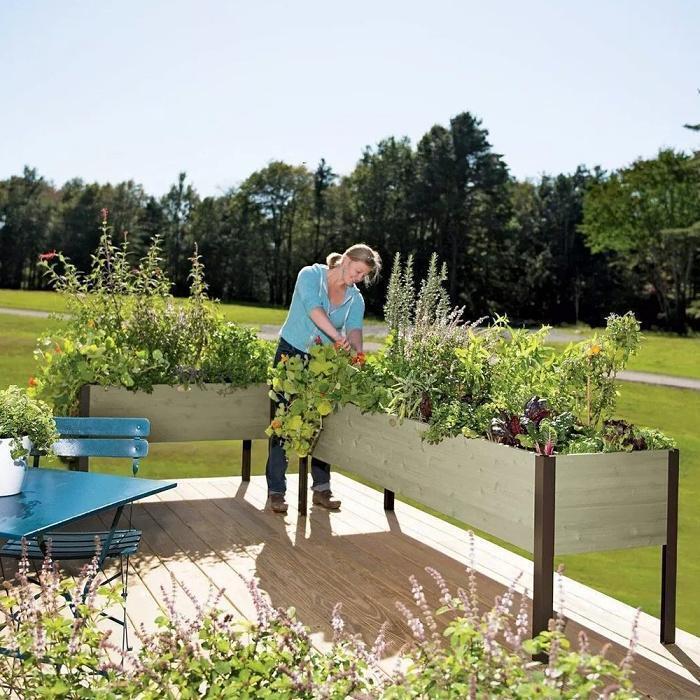 EcoStained Self-Watering Raised Planter Box Cedar 96x24x29