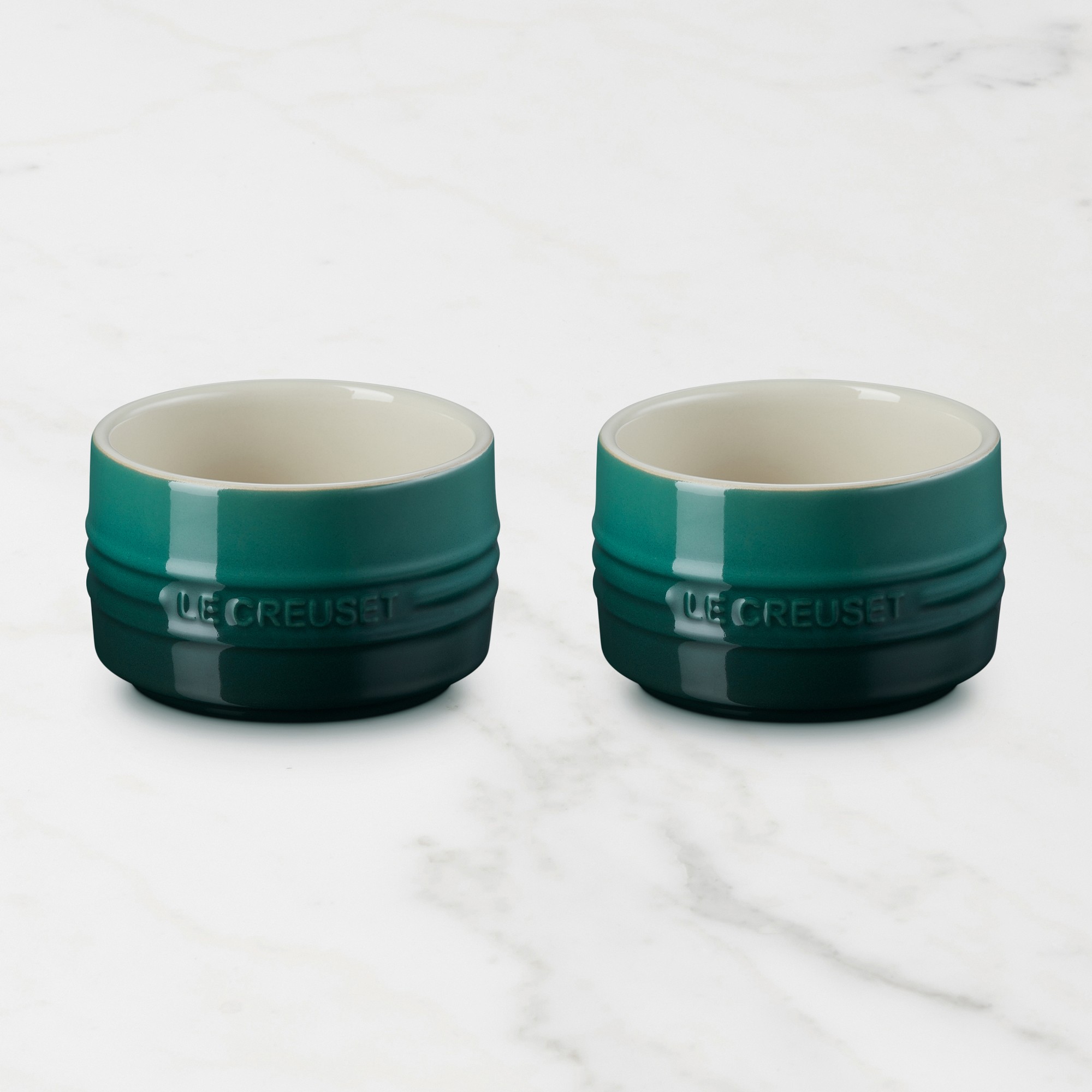 Le Creuset Stoneware Round Straight Wall Ramekin, Set of 2