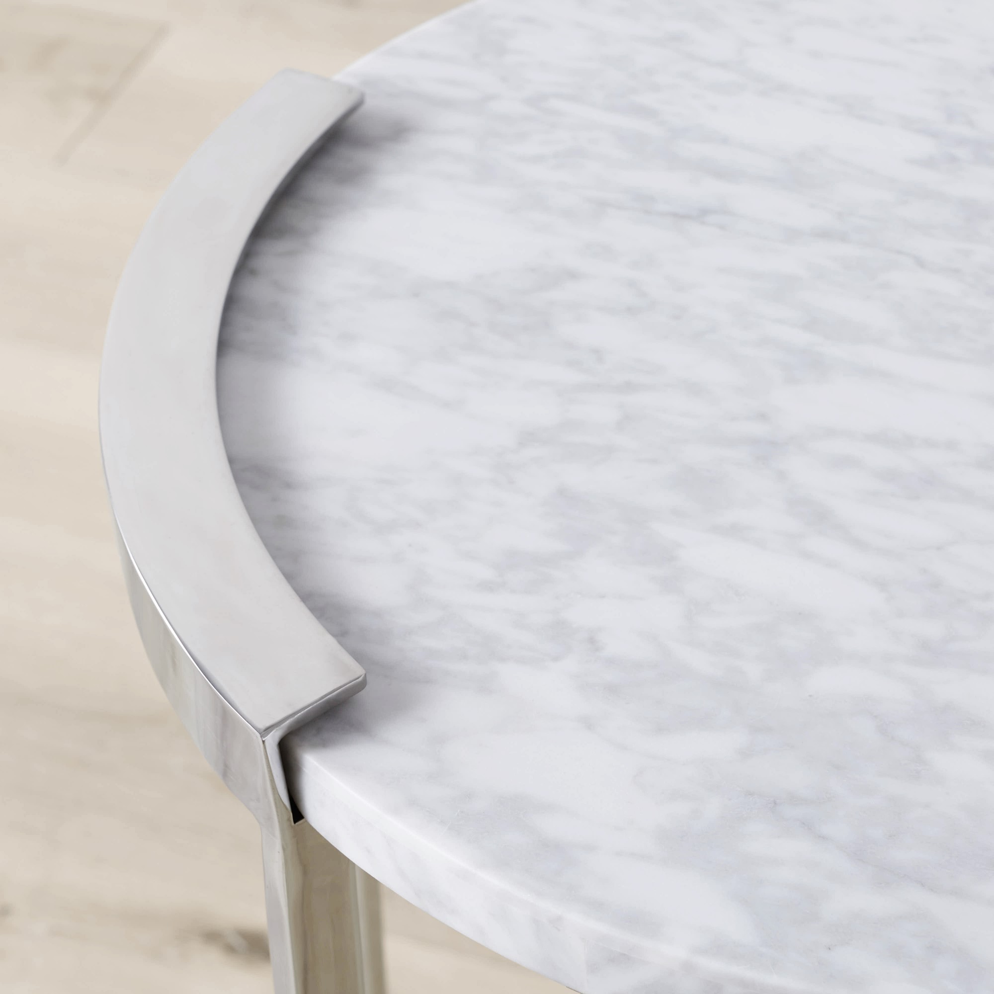 Marble & Metal Accent Table (18