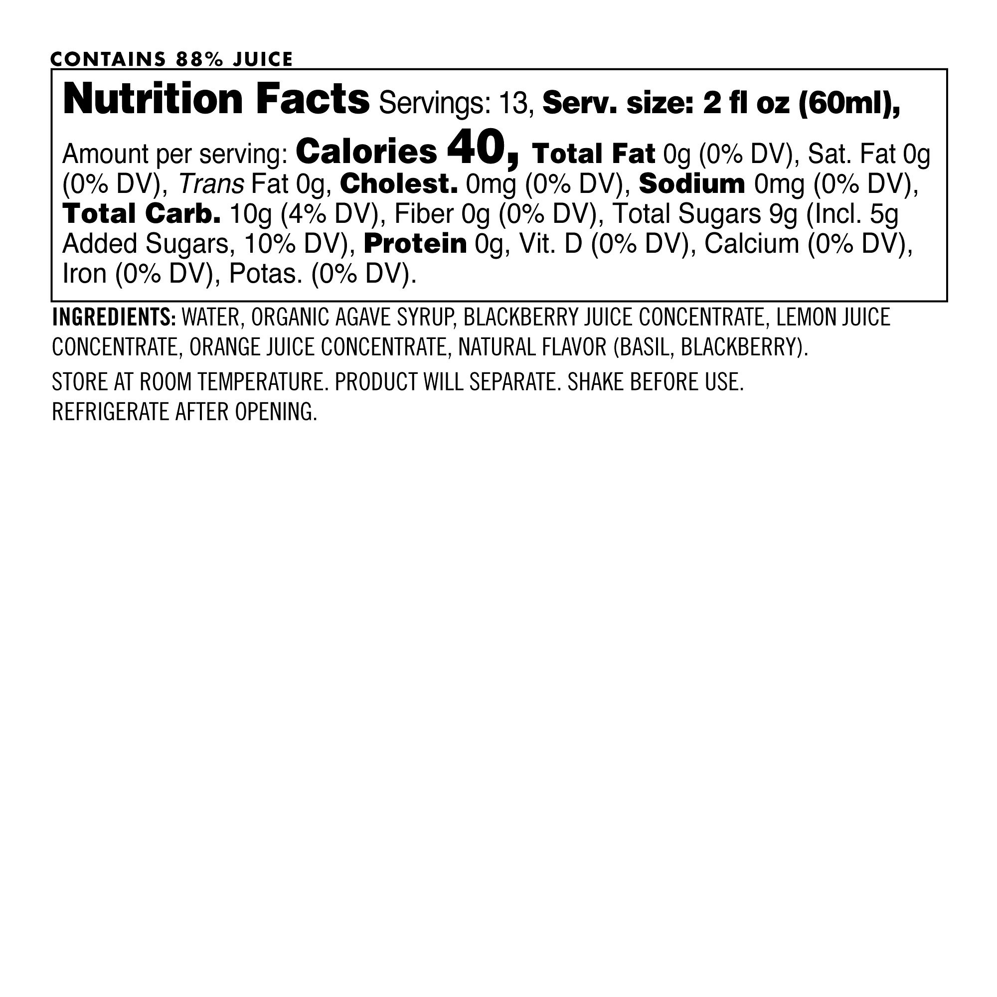 Casamigos x Williams Sonoma Cocktail Mix, Blackberry Basil Smash