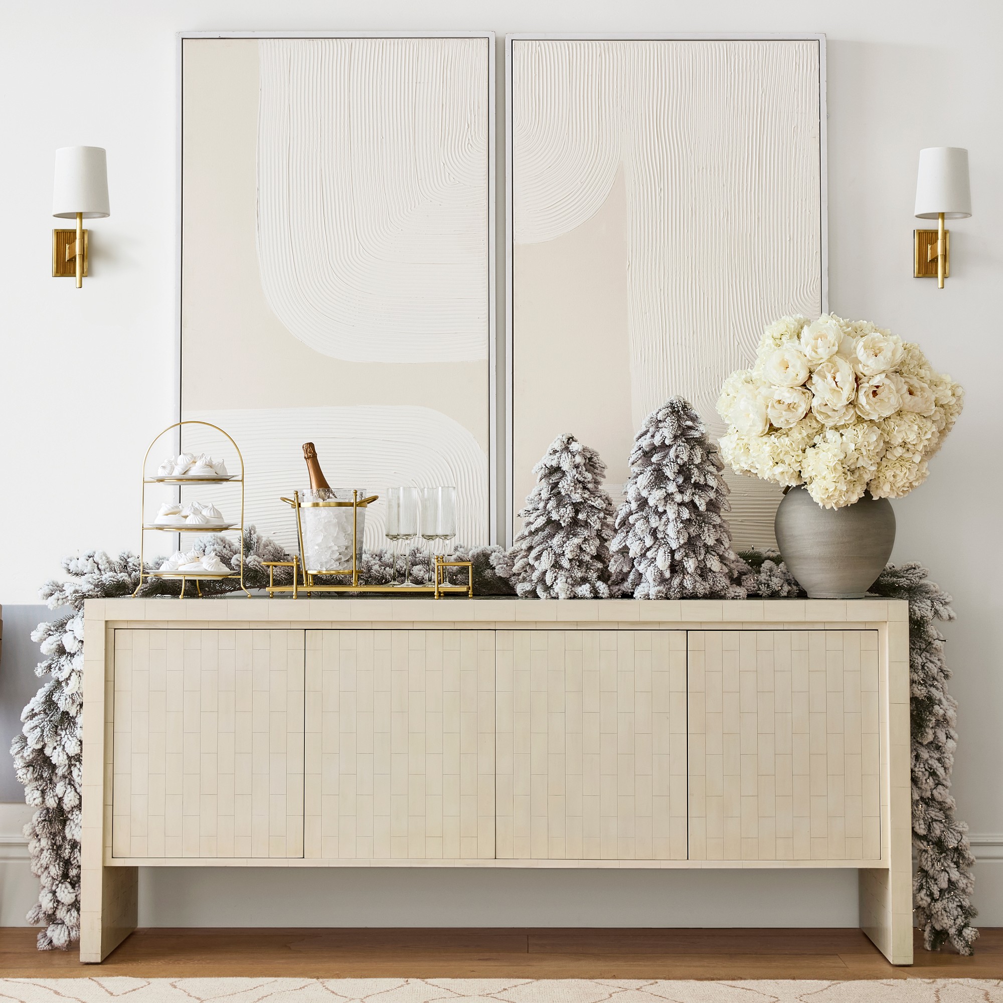 Antique Brass & Glass Champagne Bucket