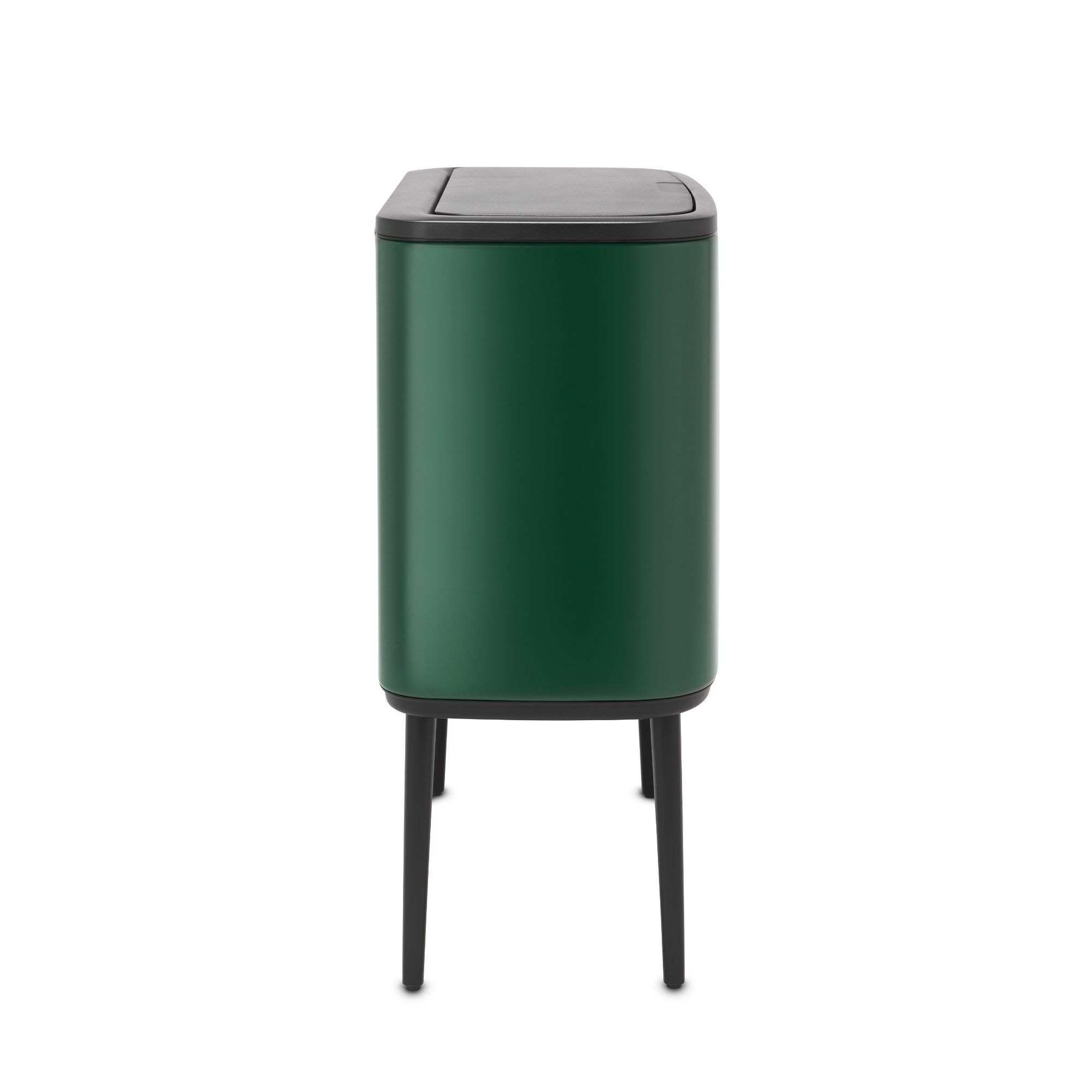 Brabantia Bo Touch Top Multi Compartment Recycling Trash Can, 3 x 3 Gallon