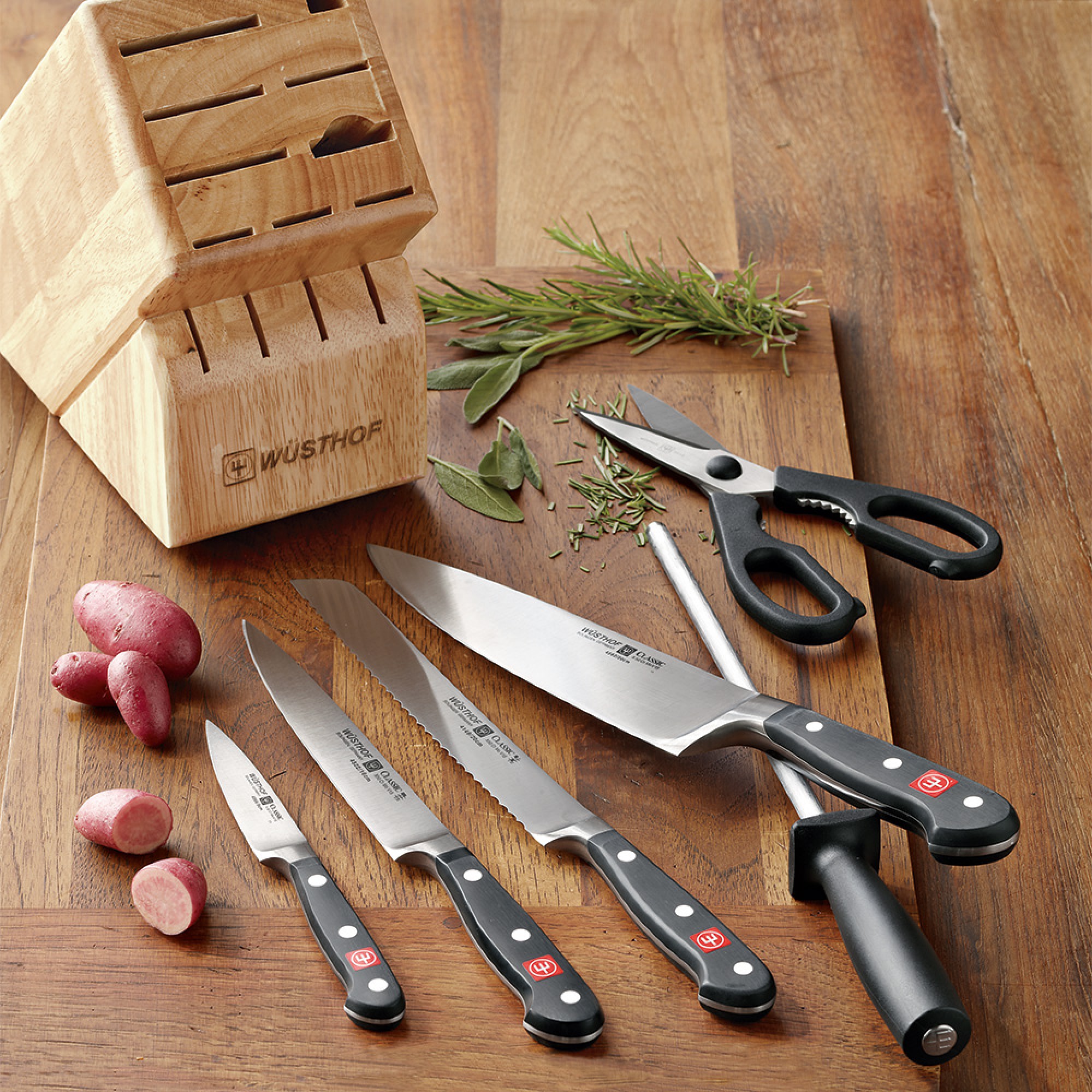 Wüsthof Classic Knife Block, Set of 7